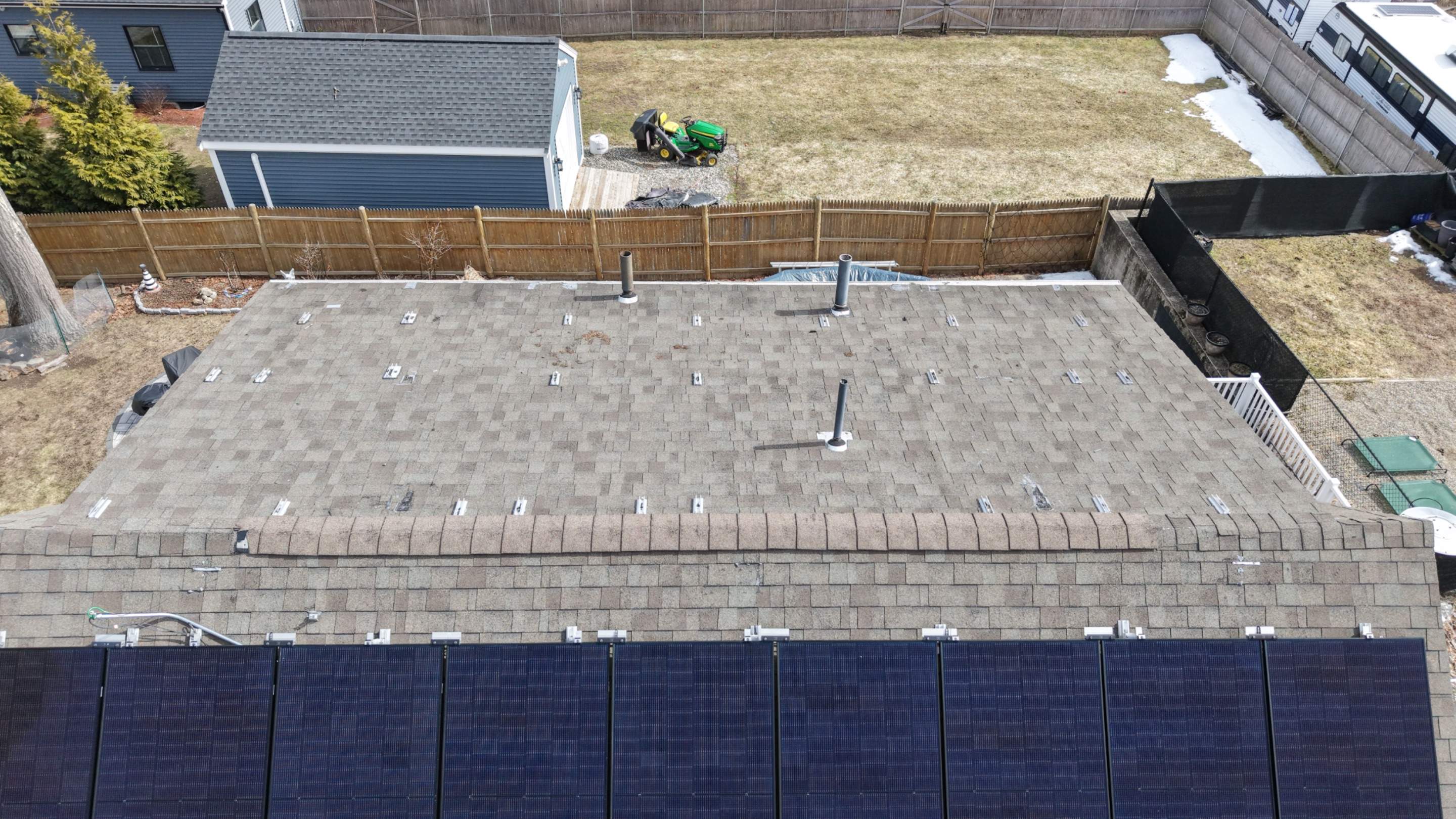Solar Panel Removal & Full Roof Replacement – Owens Corning Duration, Desert Tan by JOHNNYS PRO