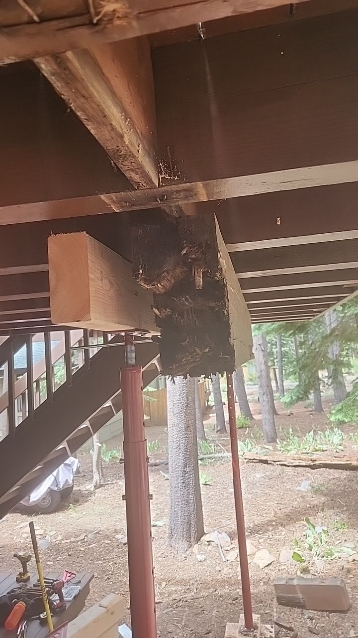 Deck Beam Replacement by The Tahoe Tradesman