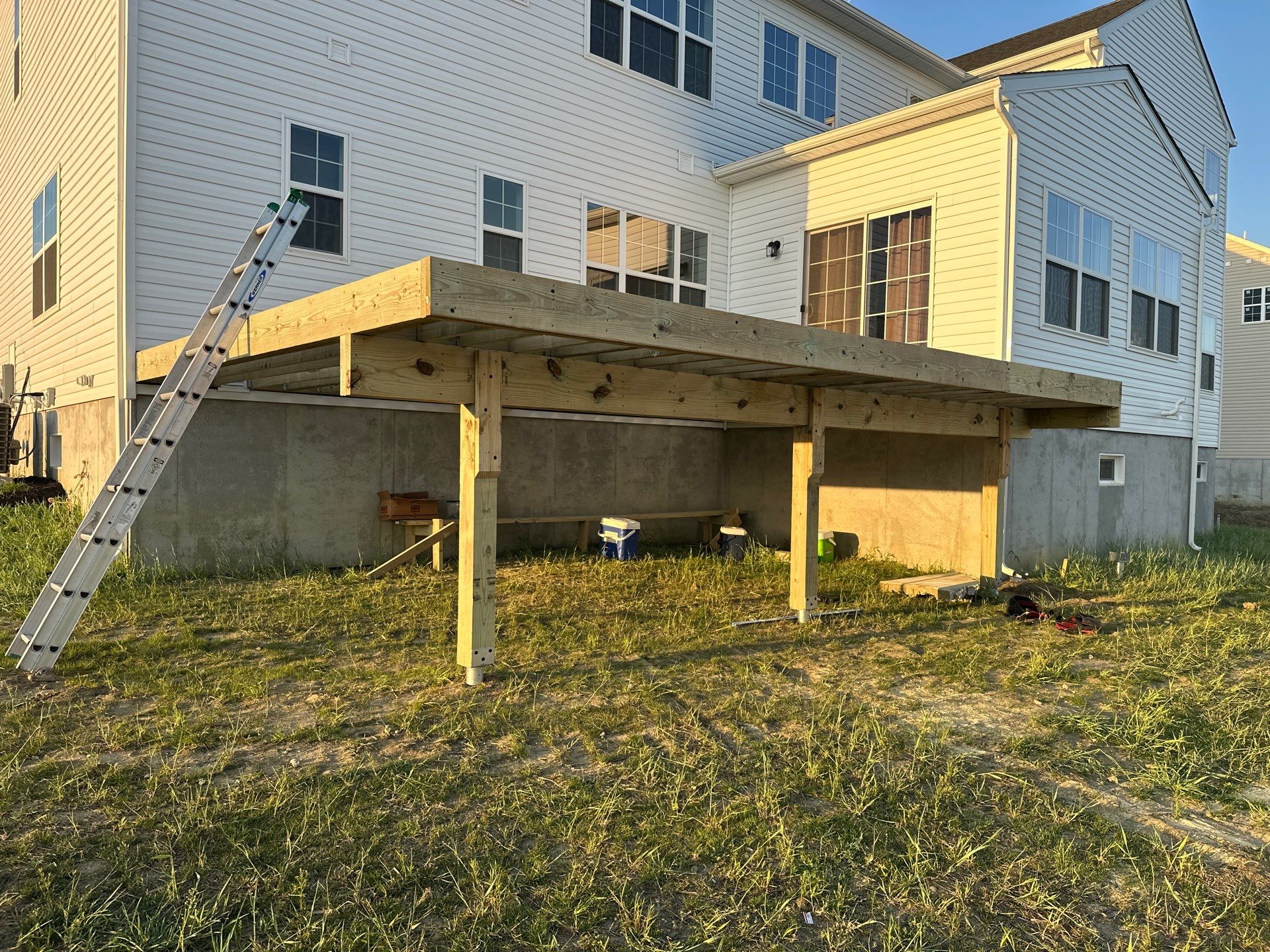 New deck + Manual Louvered Pergola by deck guardian