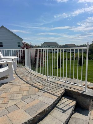 Traditional White Aluminum Railing – Residential Porch – New Market, MD