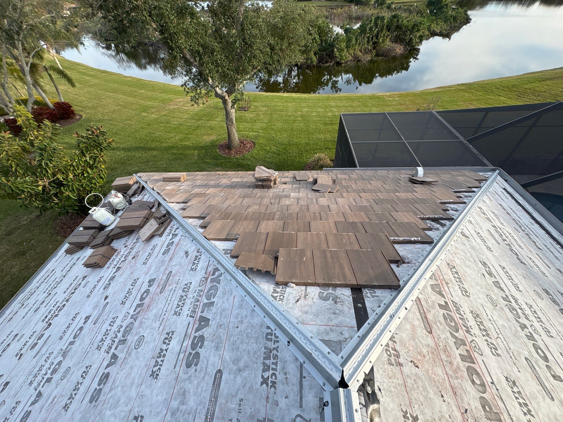Residential Roofing Installation using roofing tiles from Eagle Roofing Products! by Gopher Roofing