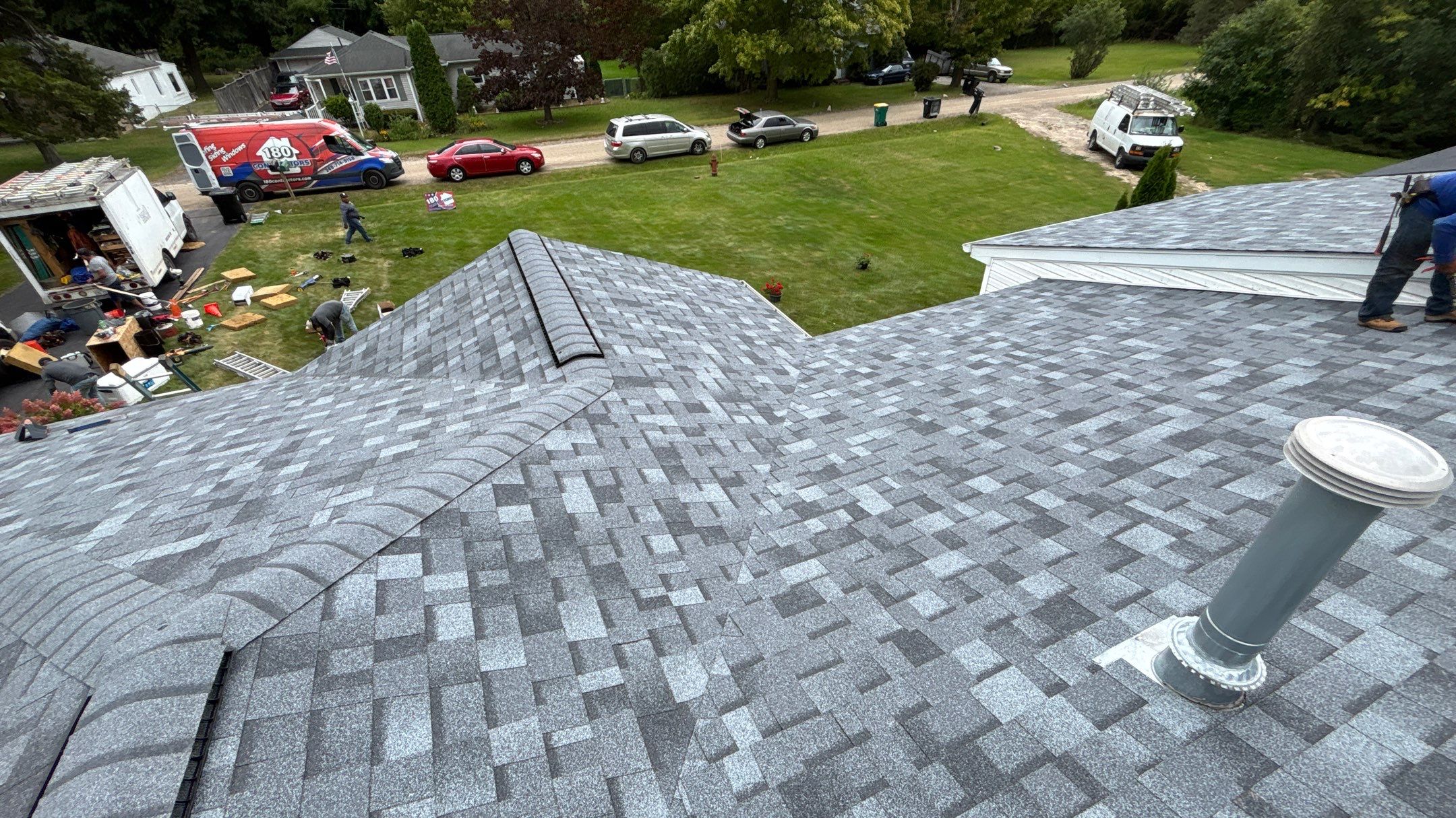 Roof Replacement using Owens Corning Slatestone Gray by 180 Contractors