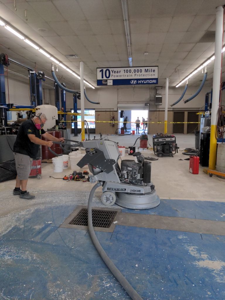 Commercial Floor Transformation using Penntek Shop Floor System by Croc Coatings, LLC