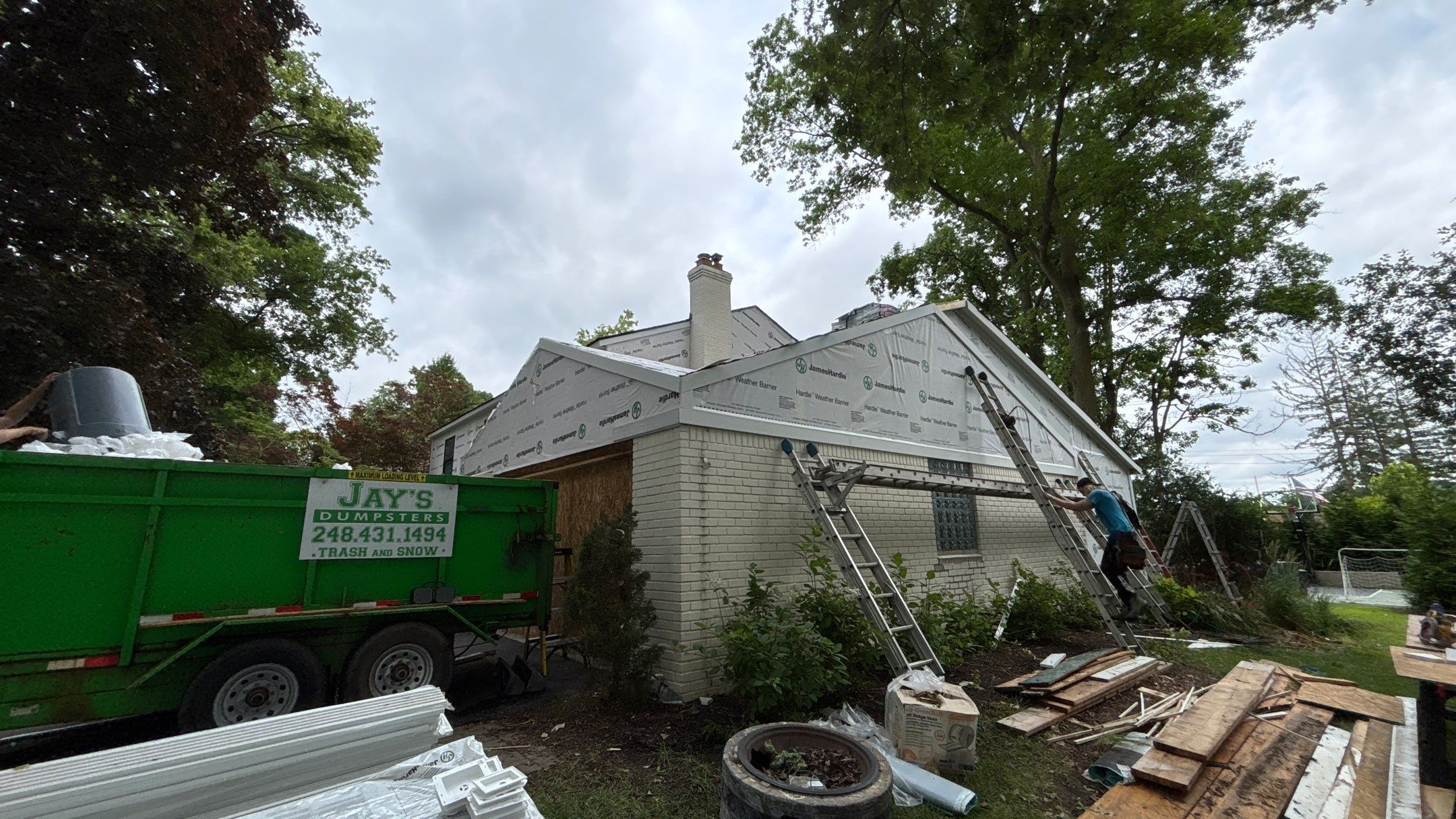 Siding Replacement using Hardie Plank S8 1/4"  Arctic White by 180 Contractors
