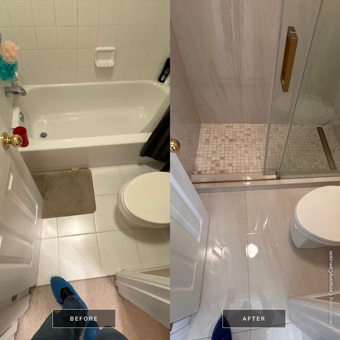 Jack and Jill bathroom renovation by Prudencio