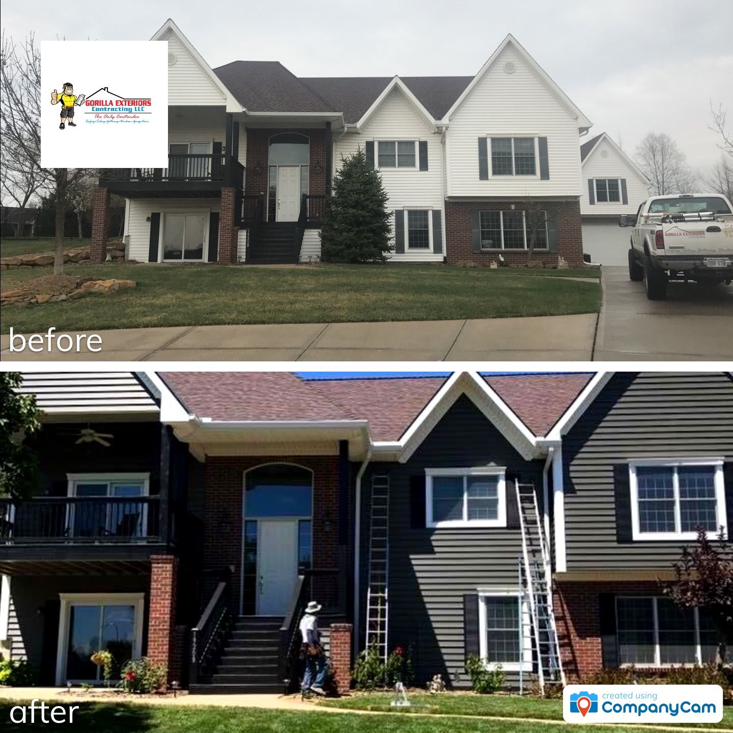 ROOF SIDING GUTTER REPLACEMENT after major Stom  using Owens Corning Duration and Alside Prodigy Siding by Gorilla Exteriors Contracting, LLC