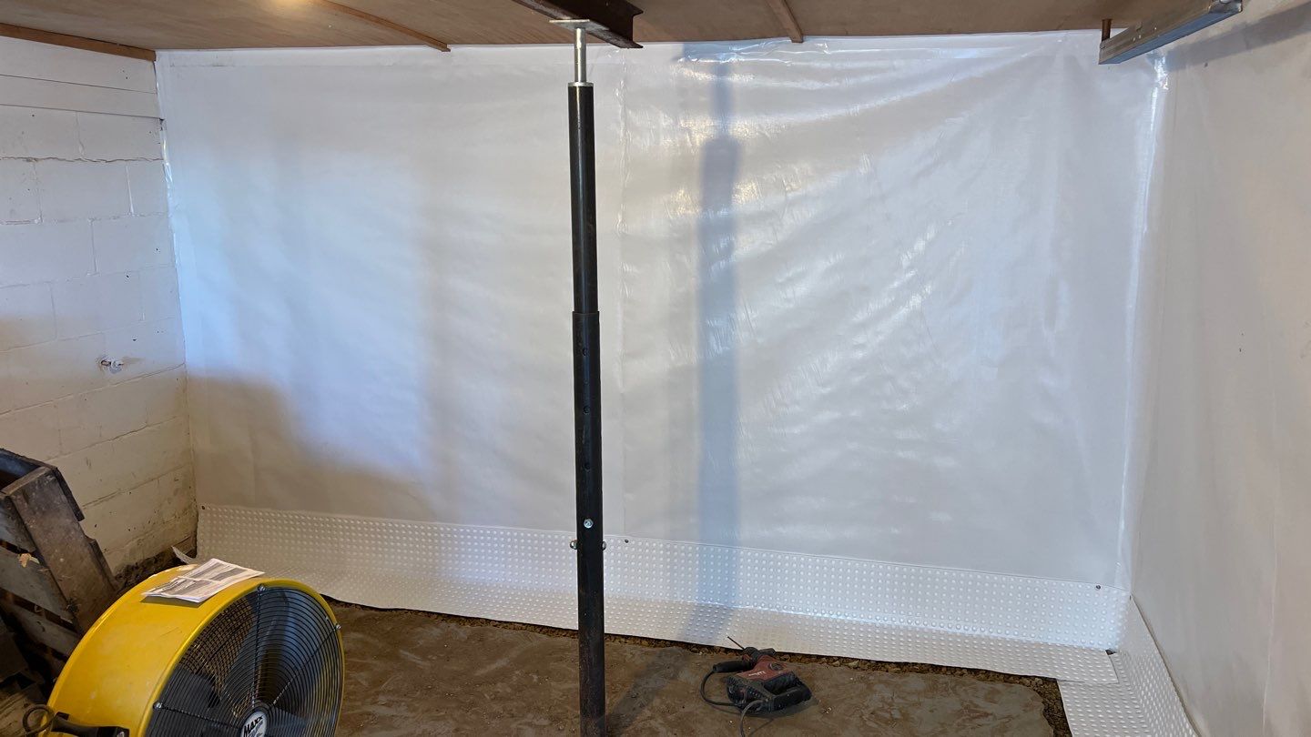 Basement Waterproofing using Drain tile system and a foundation wrap by ACE Waterproofing & Basement Solutions