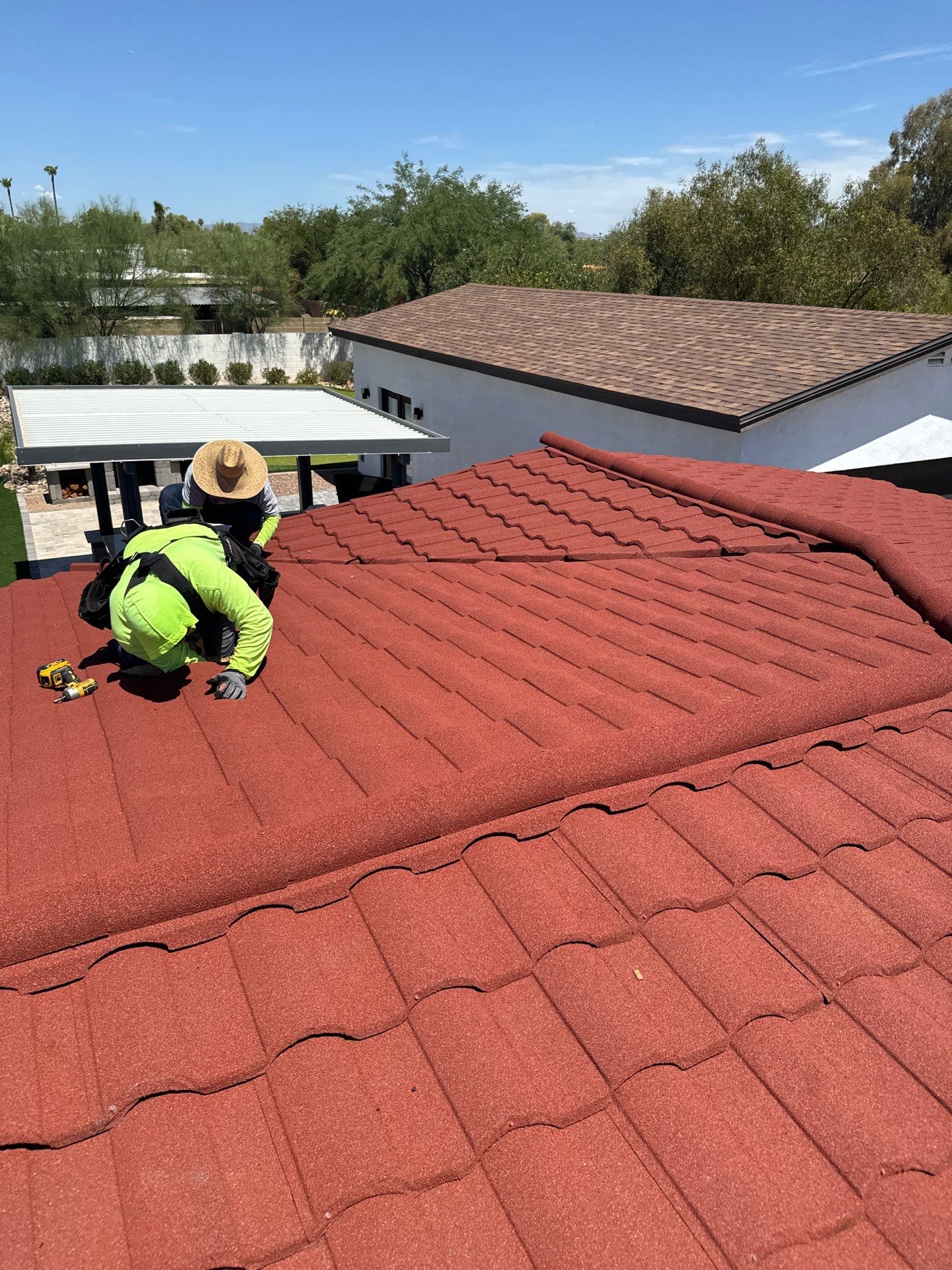 Terracotta Stone Coated Steel by Reimagine Roofing