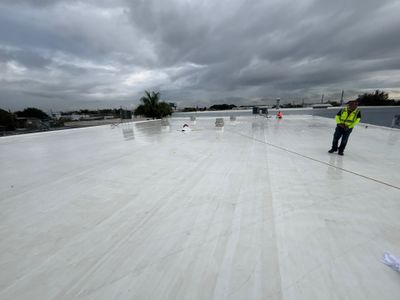 Commercial TPO Flat Roof Installation for Doral Industrial Building