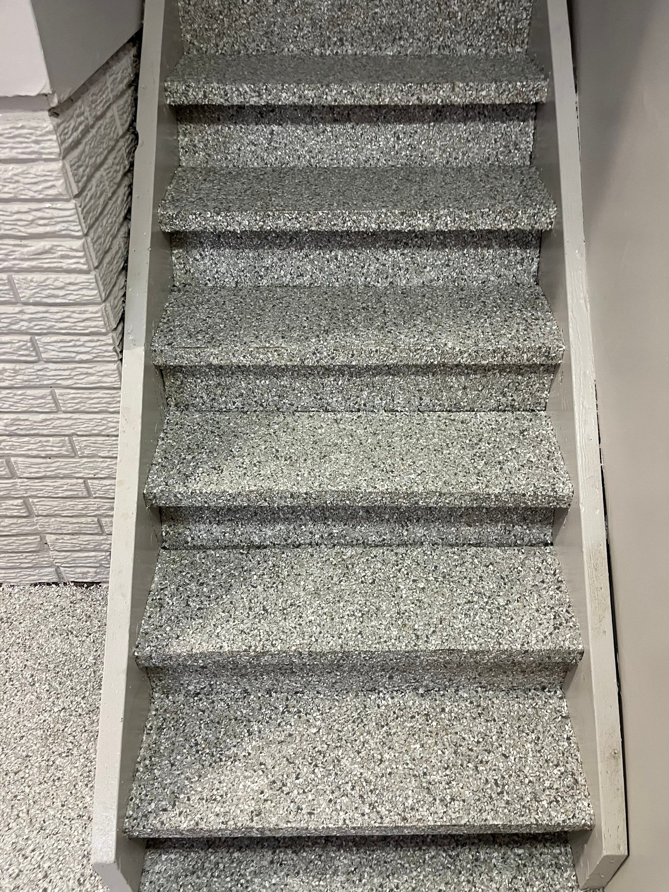Basement Concrete Coating using Mount Everest Flakes by Revival Concrete Coatings