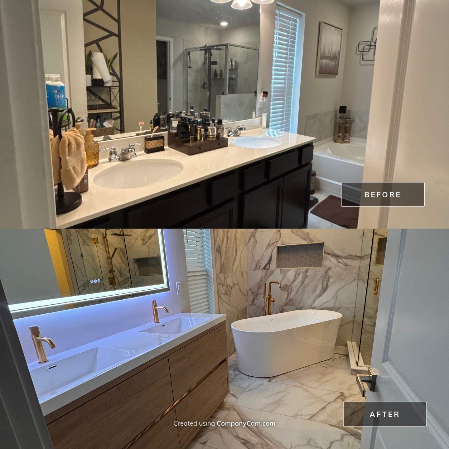 Master bathroom renovation by Prudencio