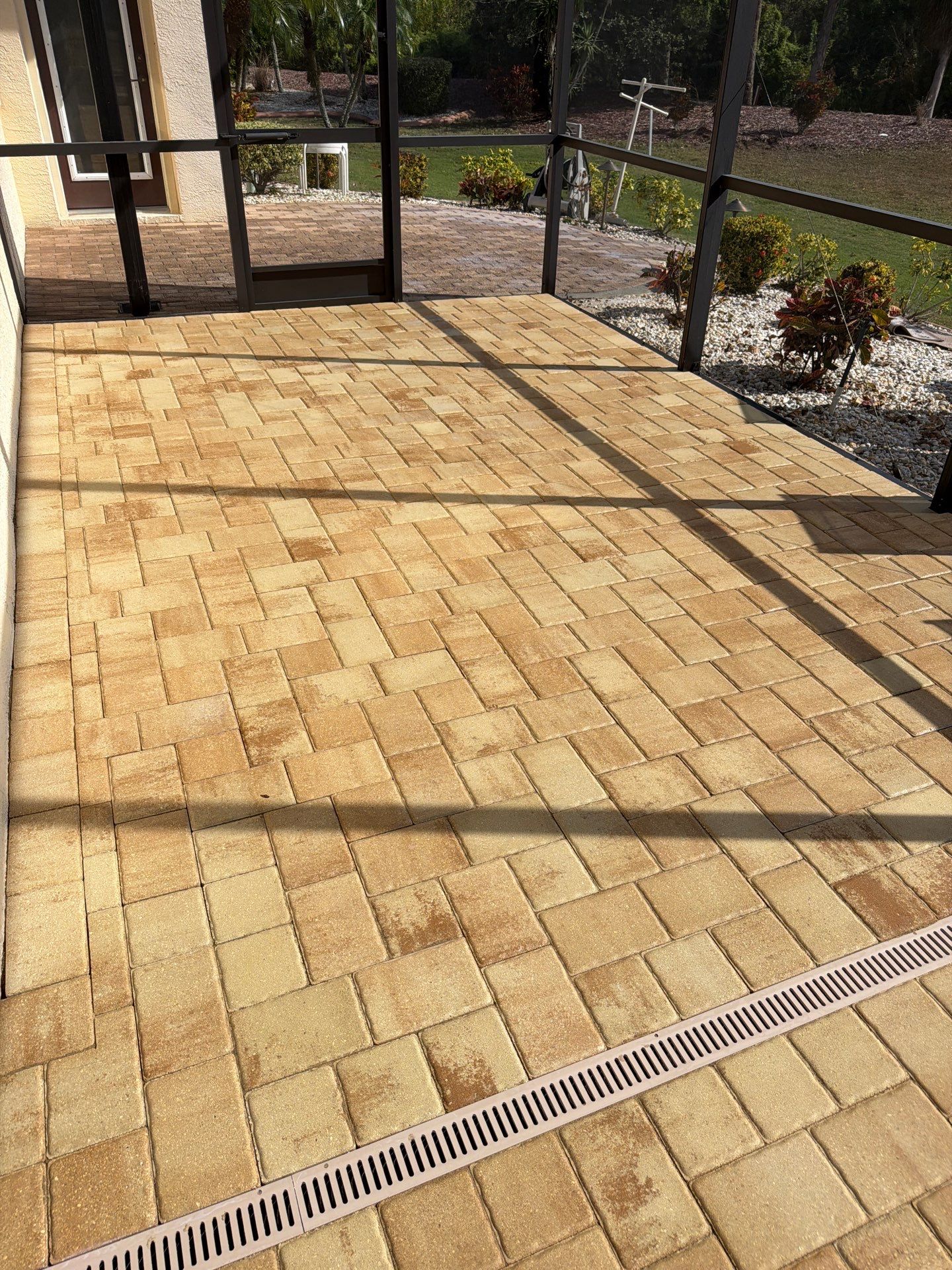 Custom Tan Paver Pool Deck and Patio in Sun City Center by Supreme Paver Experts