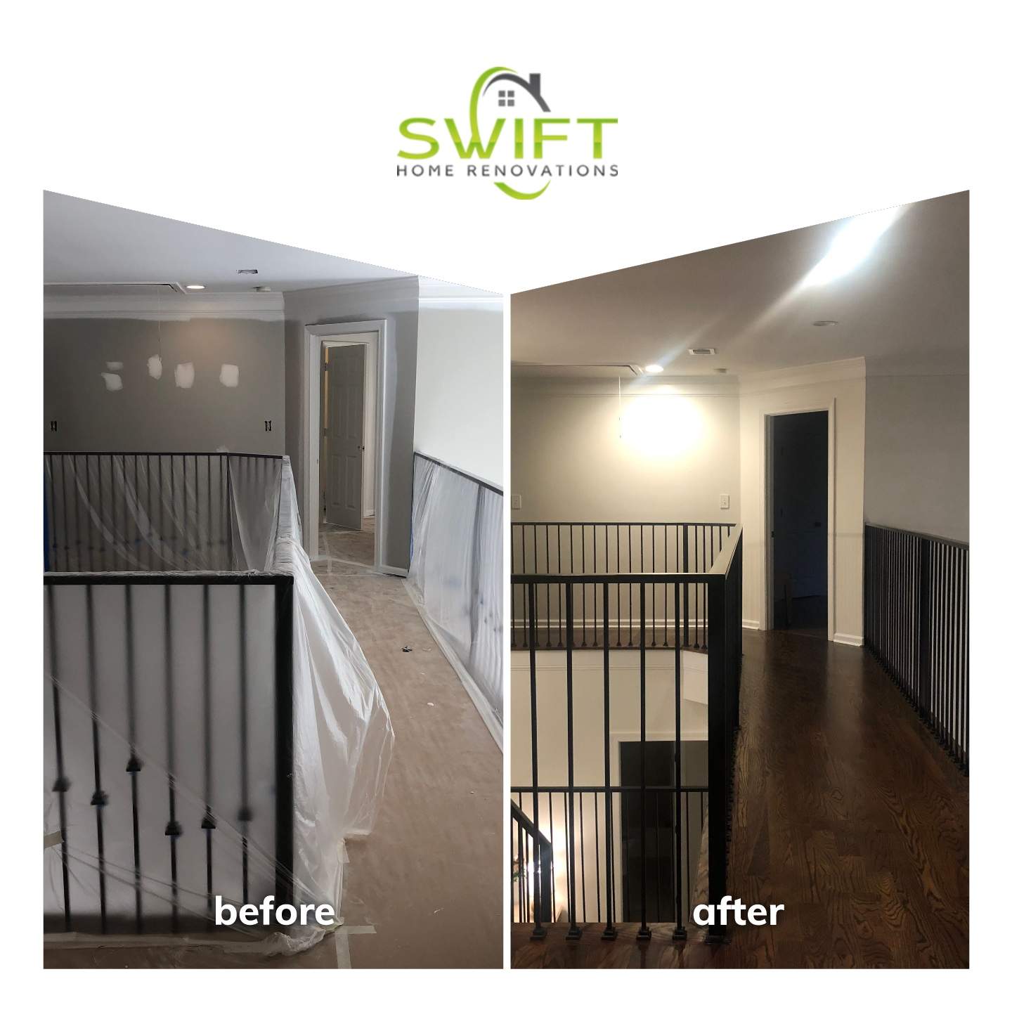 Full Interior Home Repaint and Drywall Surface Preparation in Smyrna by Swift Home Renovations 