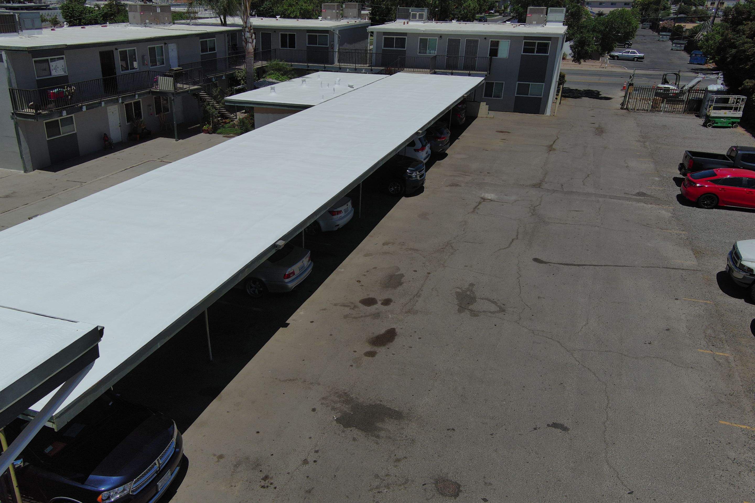 Foam Refurbish using General Coatings acrylic coatings and spray foam by Straight Edge Roofing Inc