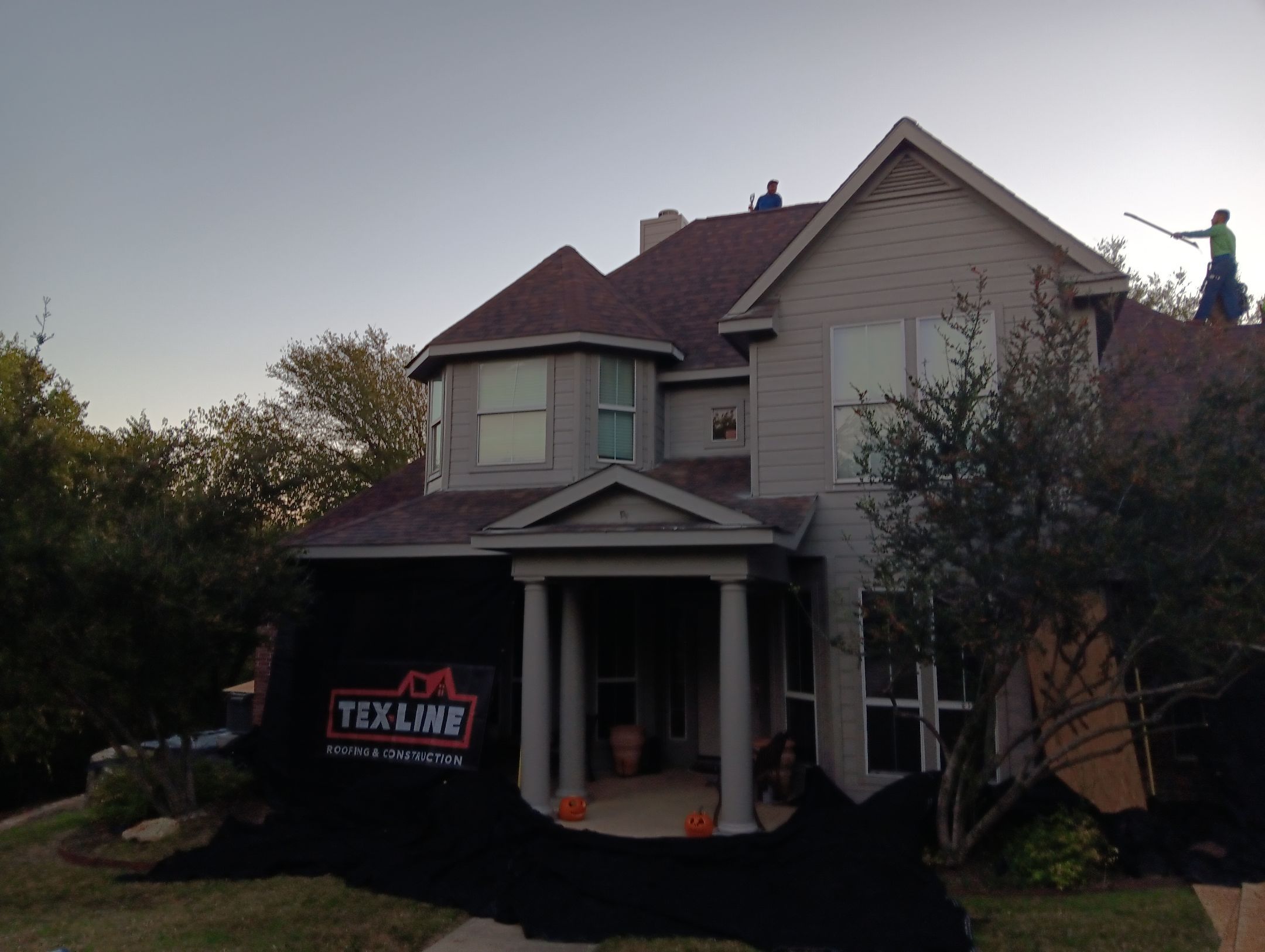 Insurance Claim Roof Paint and Gutters by Tex-Line Roofing