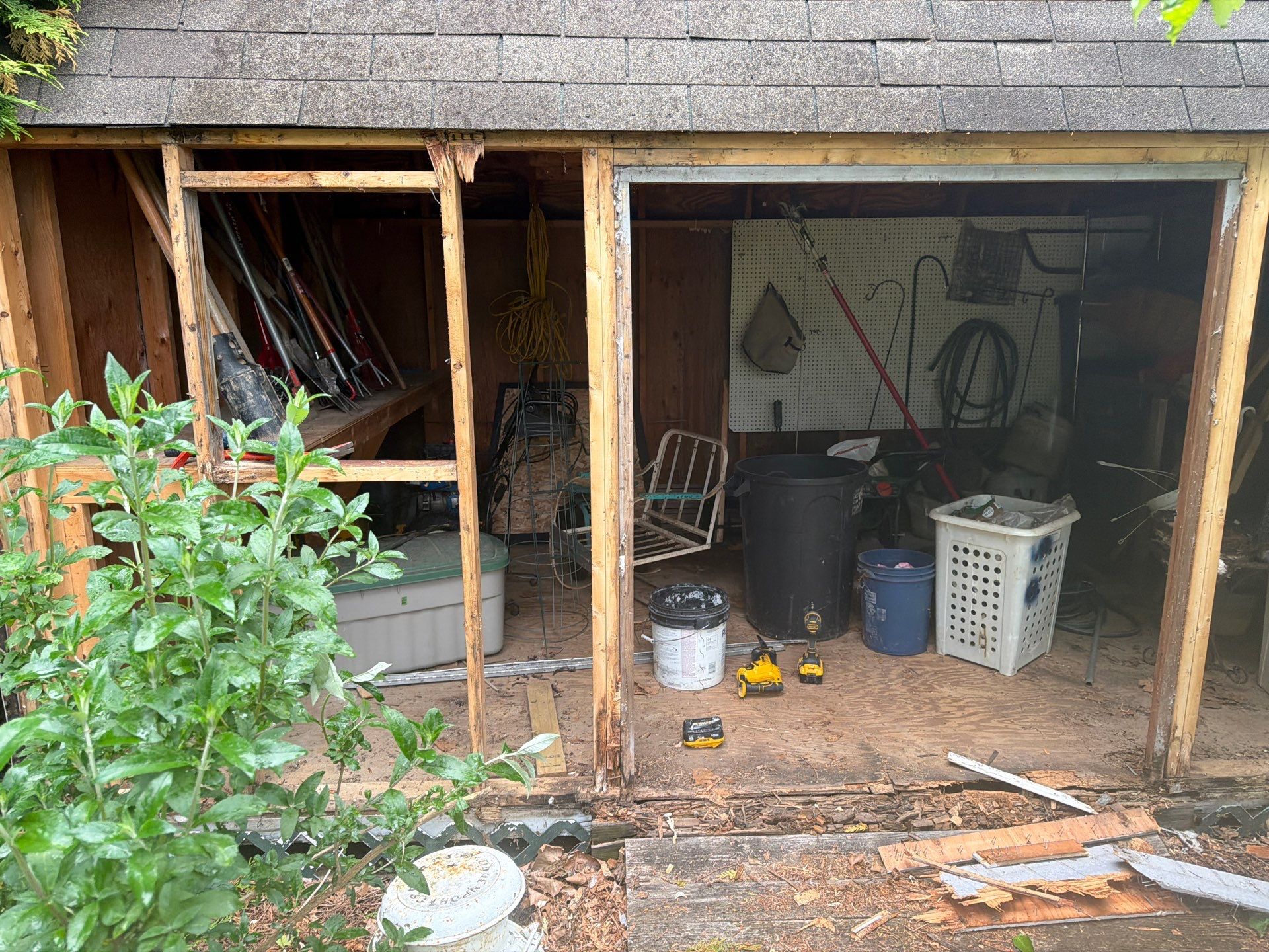 Shed Restoration with New Siding, Door Rebuild & Ramp Installation by Laser Focused Solutions LLC