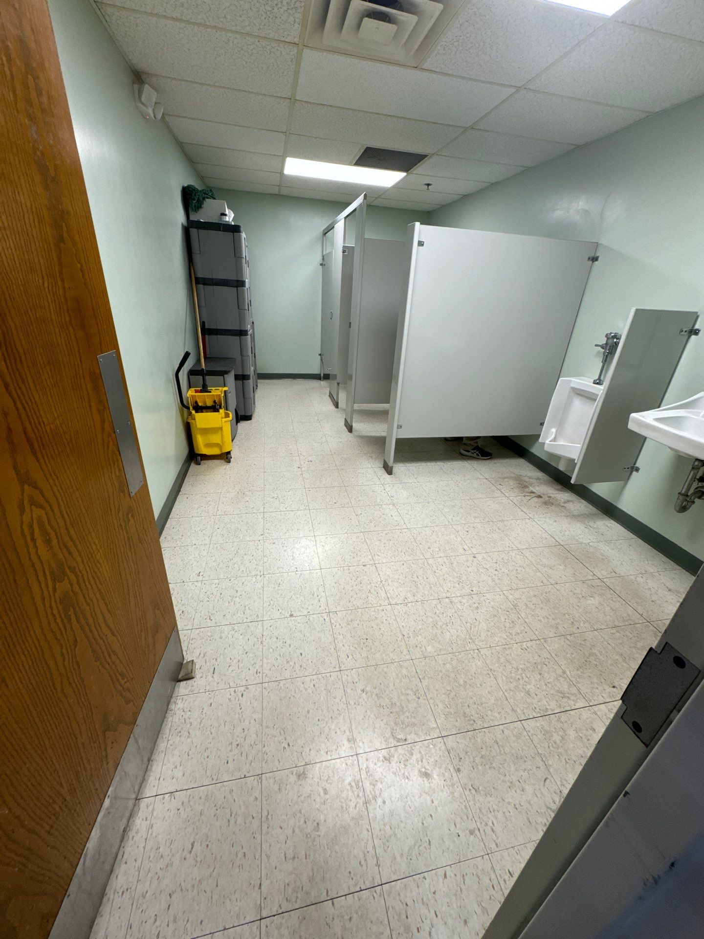 Epoxy Floor in Shop Bathroom by Gordon Painting
