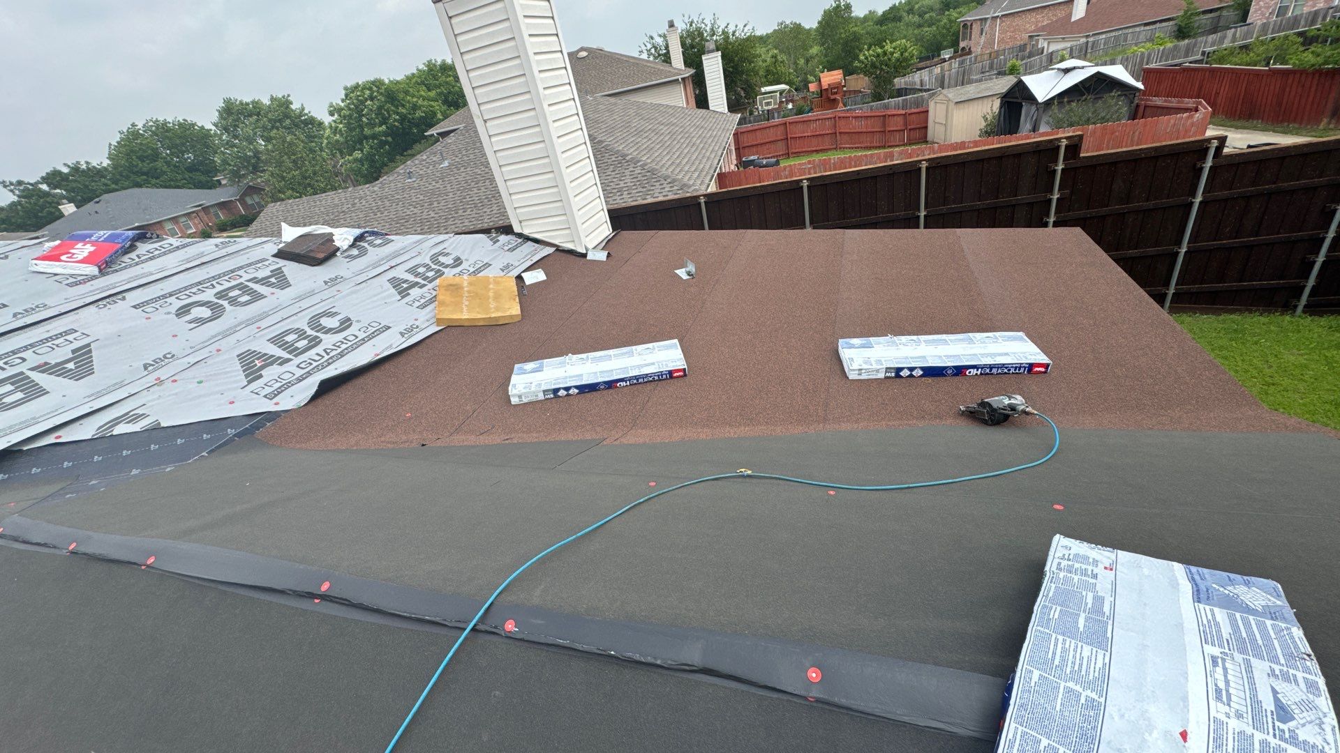 Residential Roofing Installation using GAF Timberline HDZ by Lighthouse Contractors