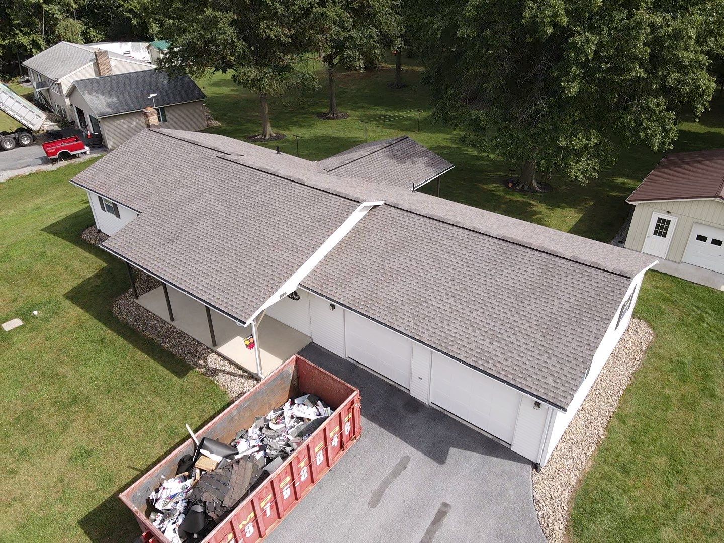 Residential GAF Timberline HDZ Shingle Roof Installation in Walnut Bottom by Teflon Roofing