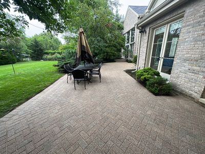 Brick paver clean, sand and seal.  using Polysweep polymeric sand