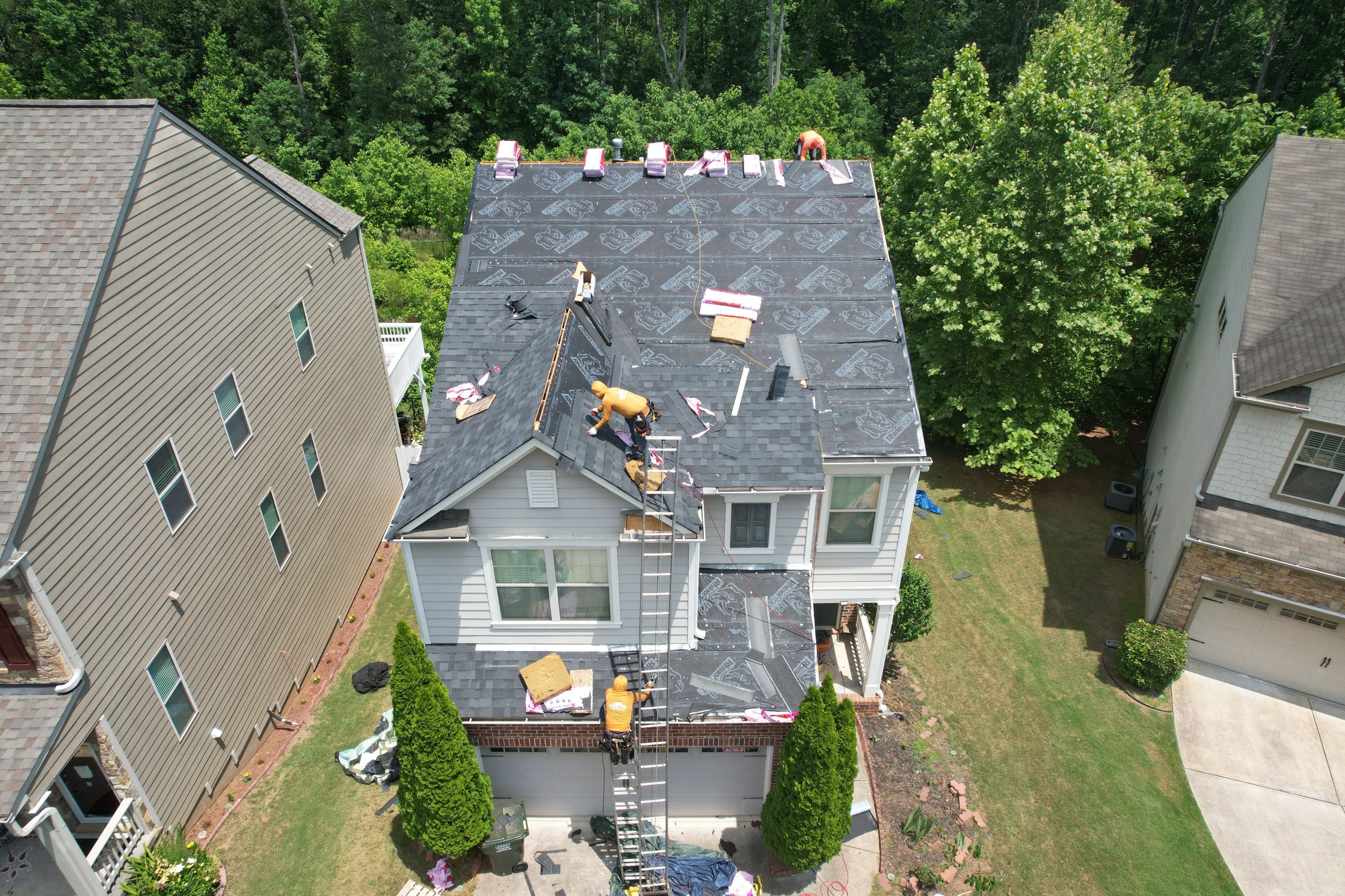 Residential Roof Replacement using Owens Corning Trudef Twilight Black by Inspector Roofing and Restoration