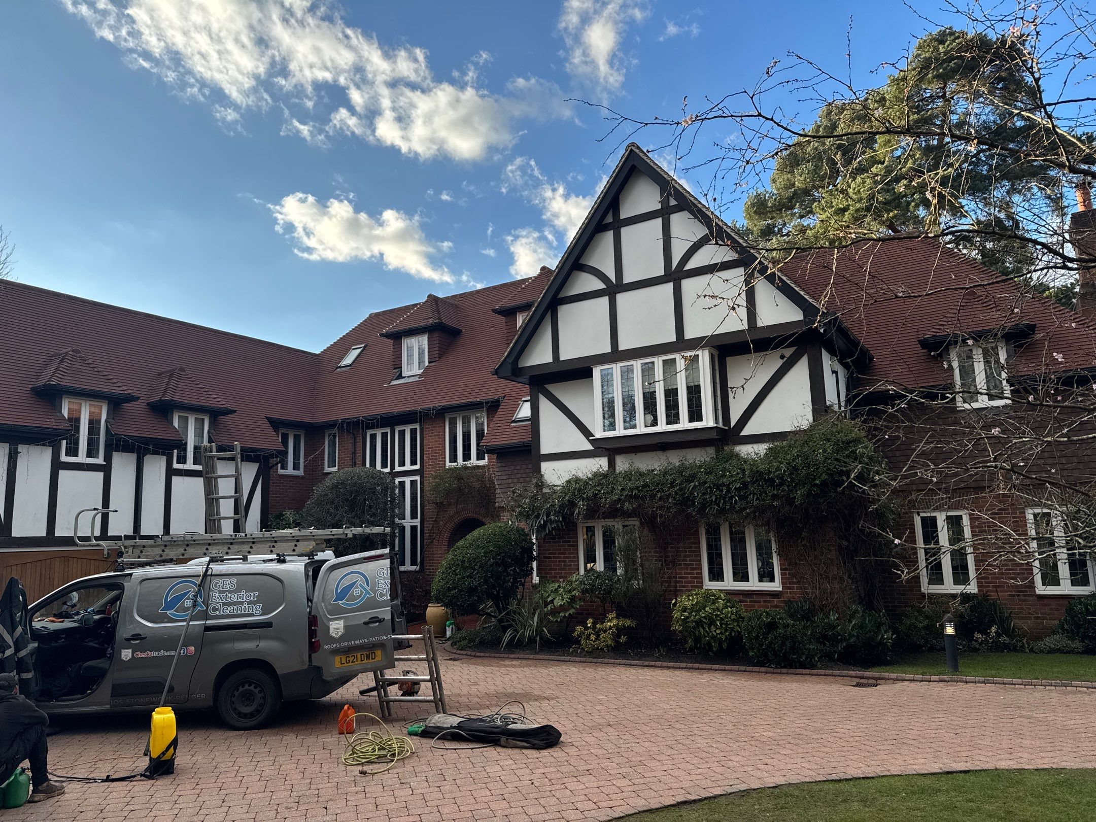 Roof - Driveway - Patio Clean using 18inch Whirlaway FSC by Ges Exterior Cleaning ltd