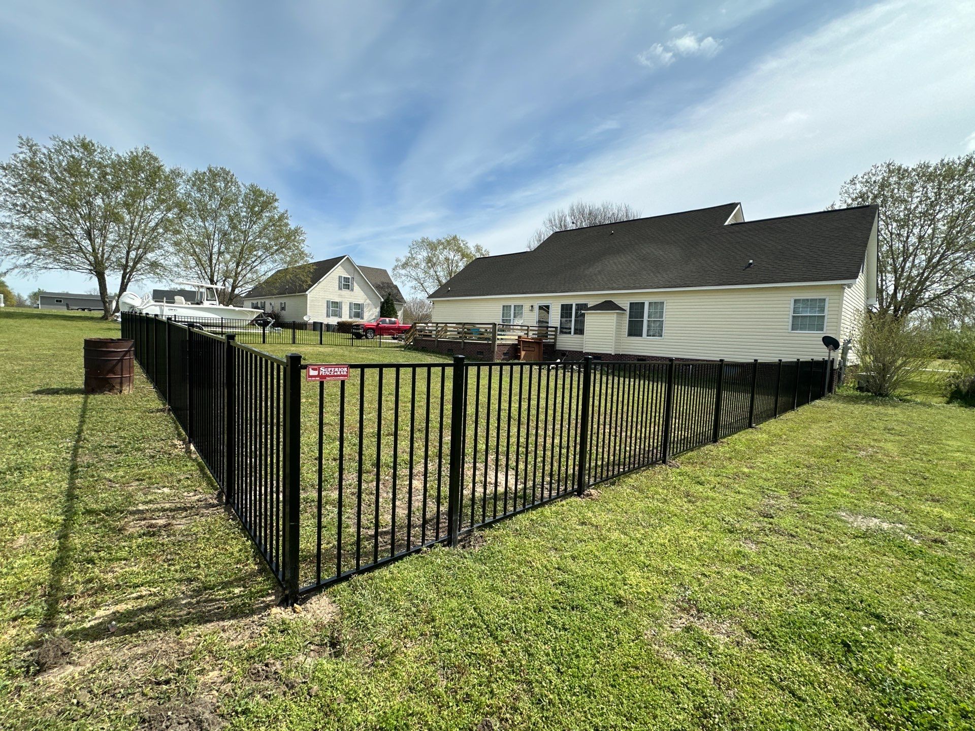 Black Aluminum Fence Installation in Beulaville, NC by Superior Fence and Rail
