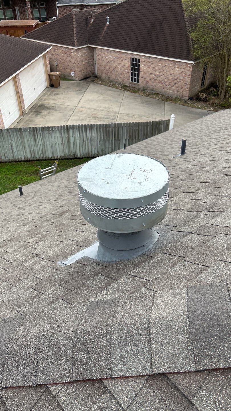 Residential Roofing Repair using Custom Fabricated Steel Spark Arrestor by Lighthouse Roofing