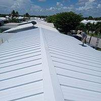 24ga 1.5" Mechanical Seam Regal White  by Total Roofing System The Metal Roof Experts