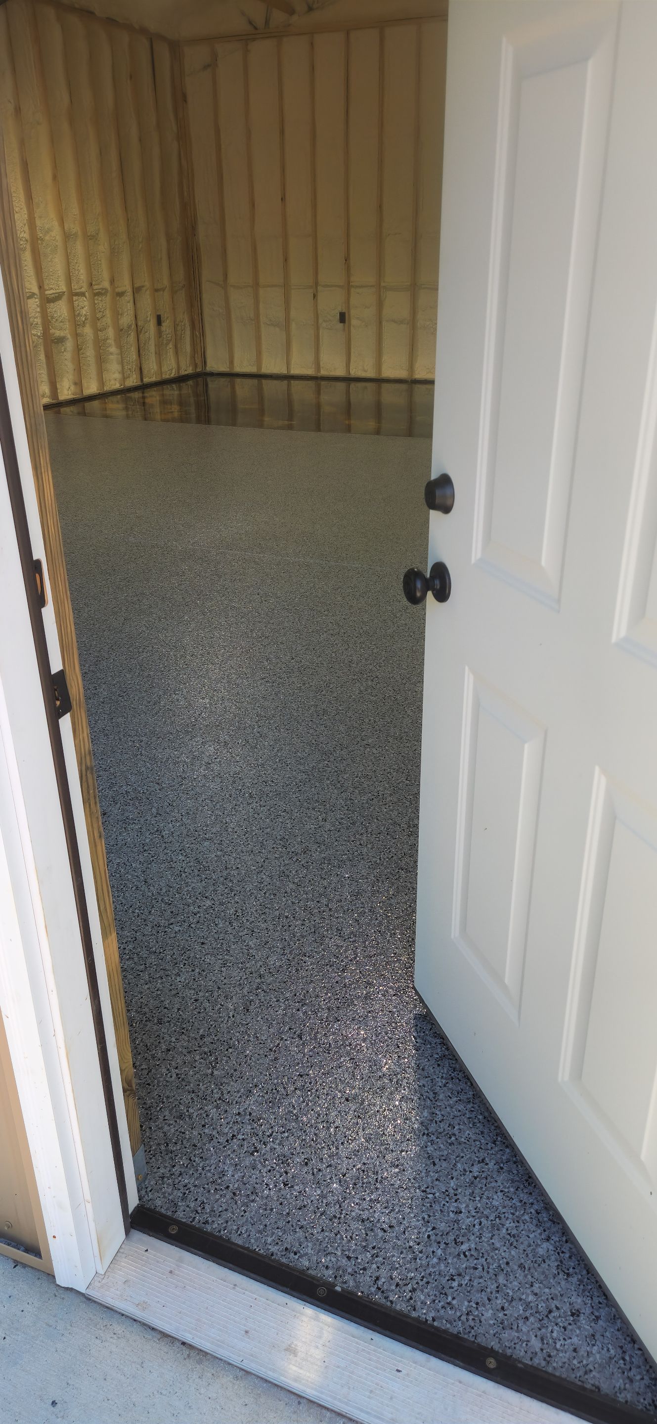 Amazing Standalone Garage + Metallic Epoxy by Elite Floor Solutions
