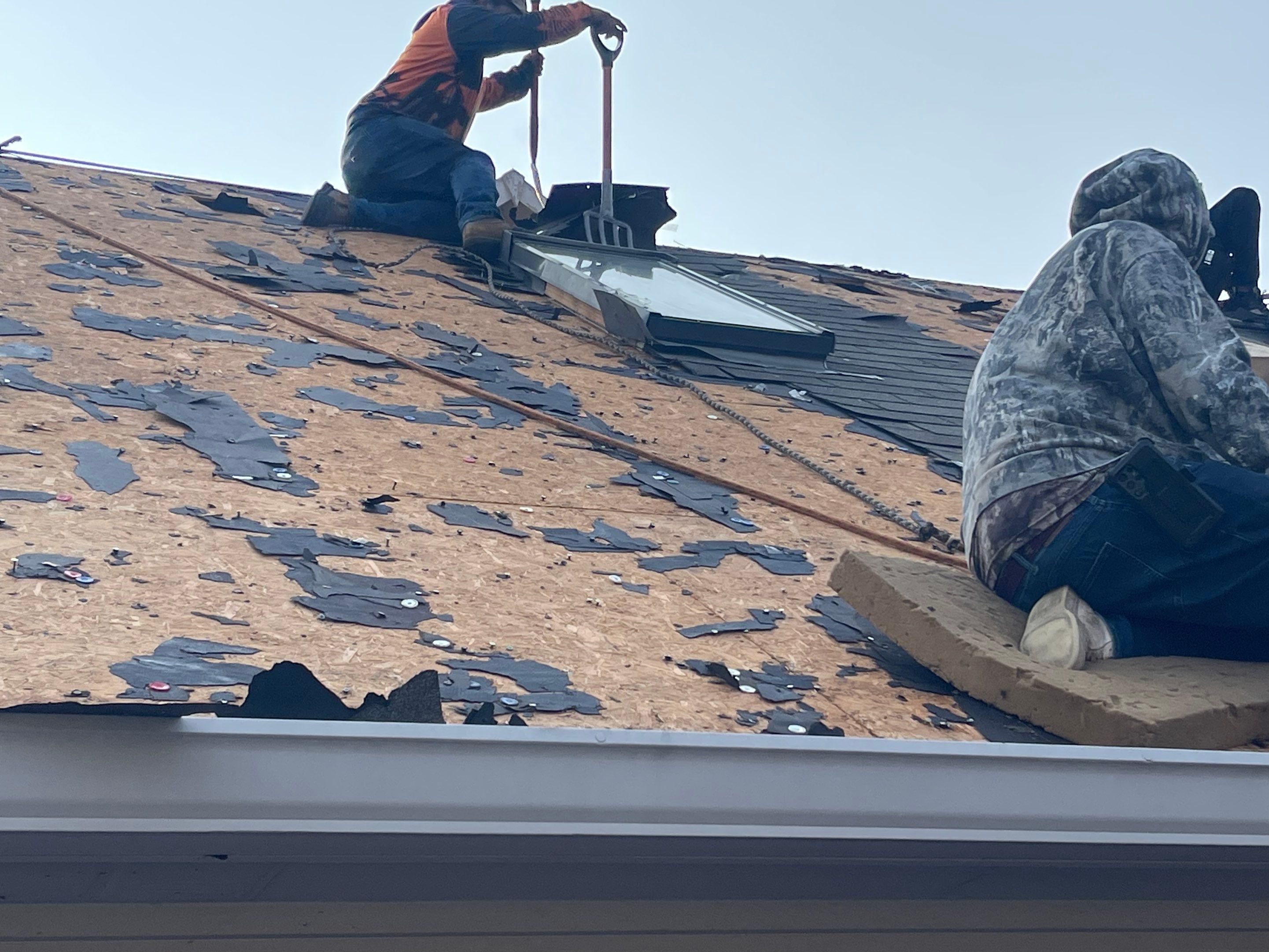 Tornado damage in Whiteland. Roof replacement, James Hardie siding, exterior paint, gutters, windows, doors by 317 Roofing & Restorations