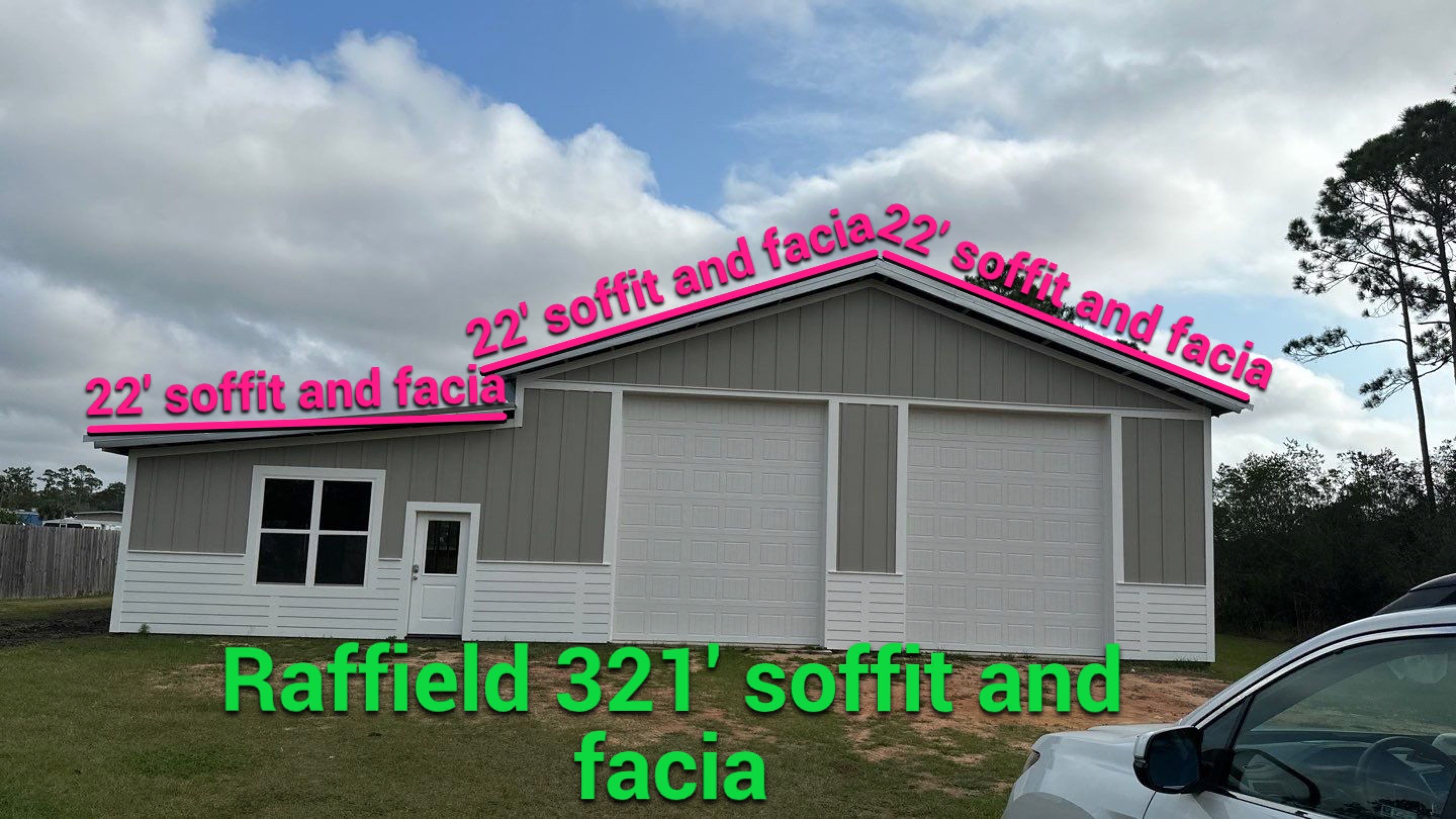 Soffit and Fascia on a metal building by Gutter Professors