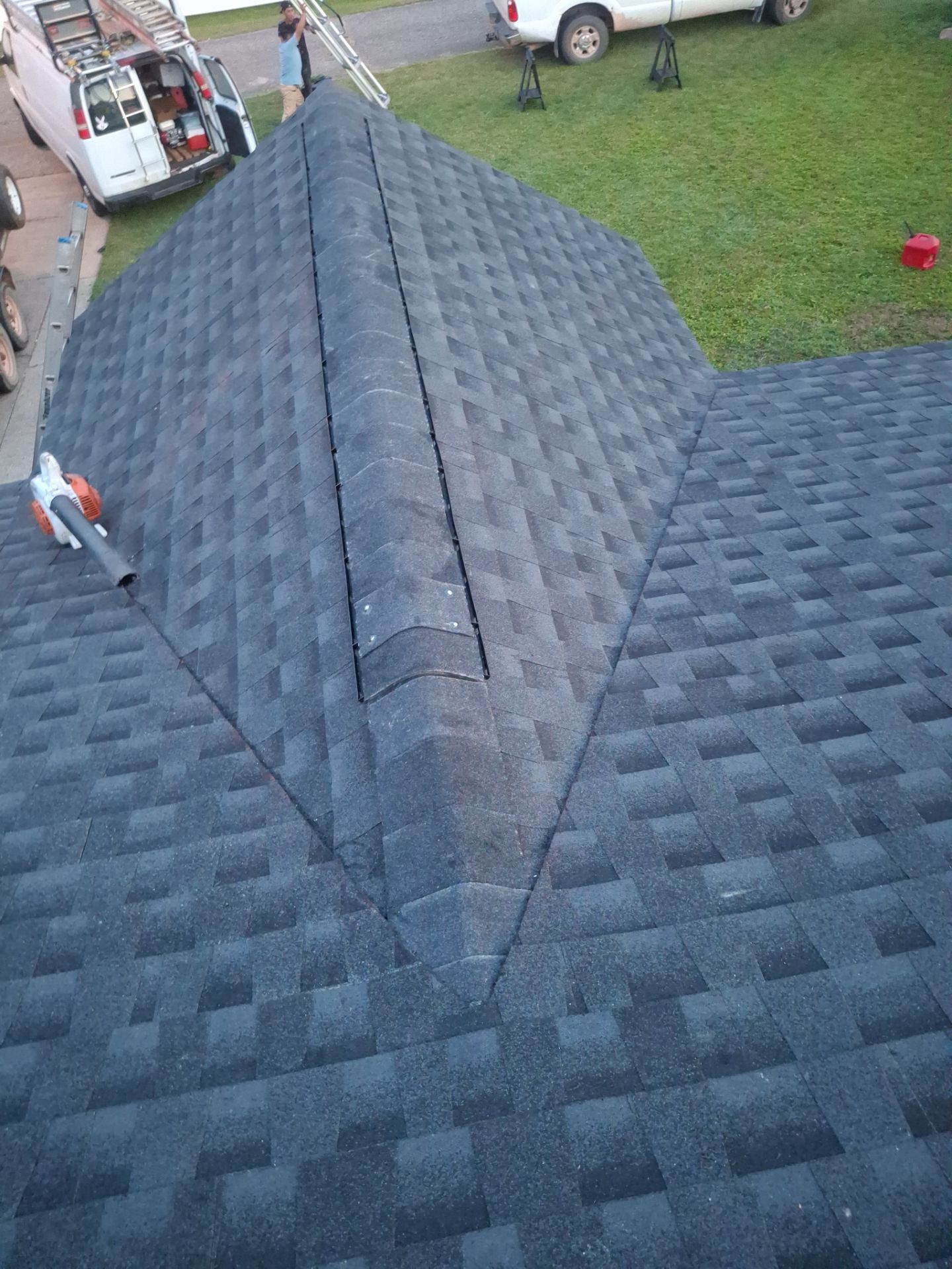 Residential Roofing Installation using GAF Timberline HDZ Charcoal by Rainstoppers Roofing