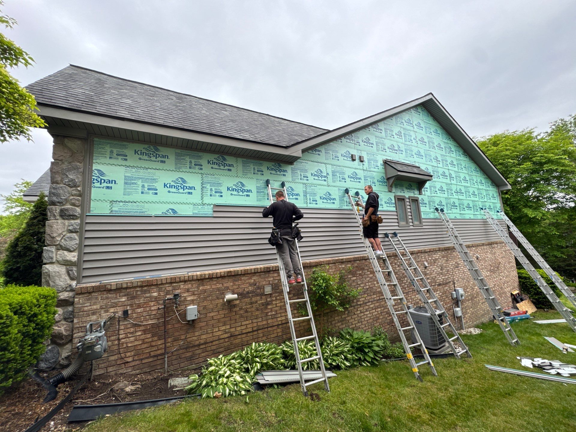 Siding Replacement using Alside Storm Grey by 180 Contractors