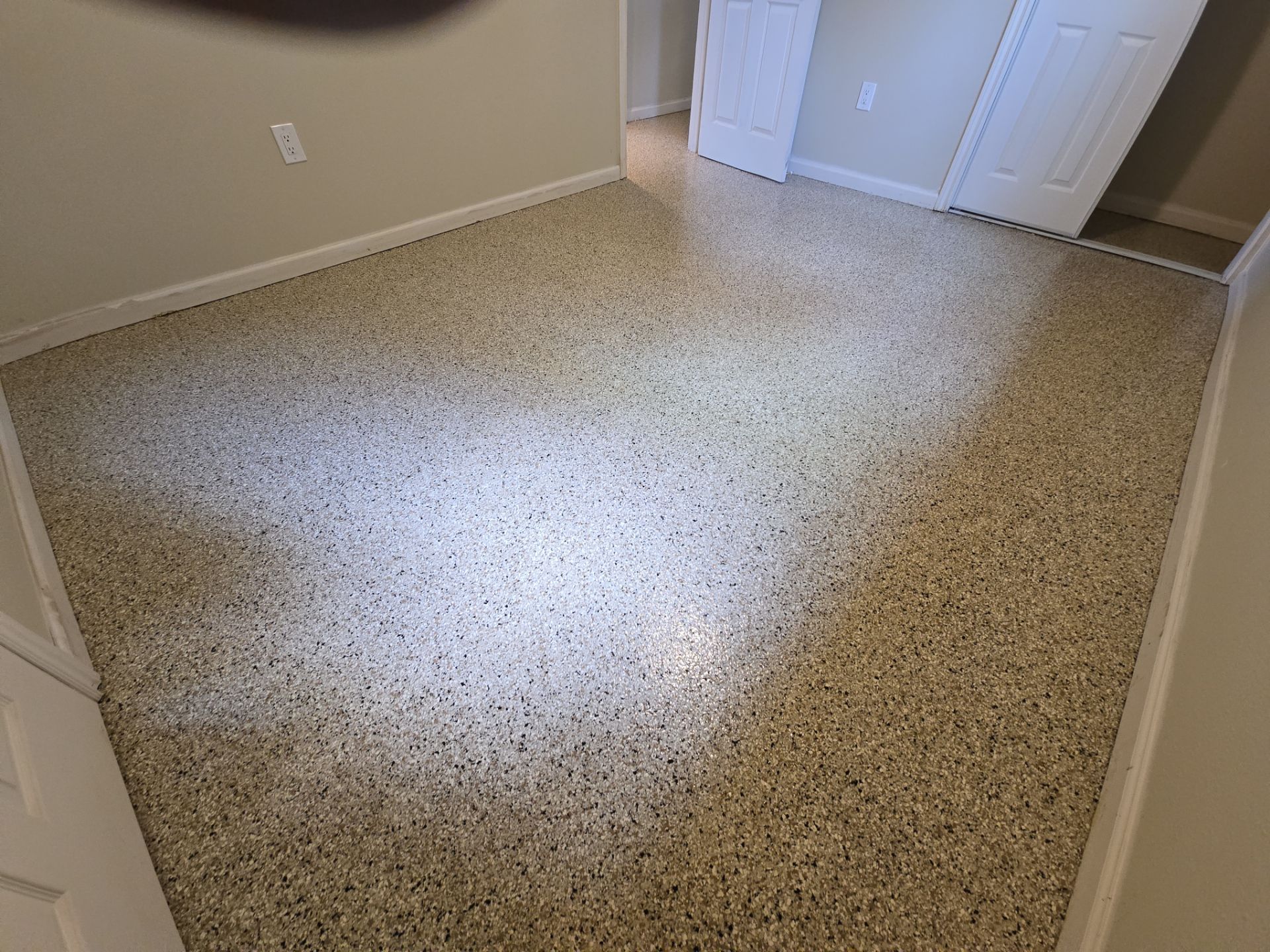 Basement Transformation using Driftwood by Croc Coatings, LLC