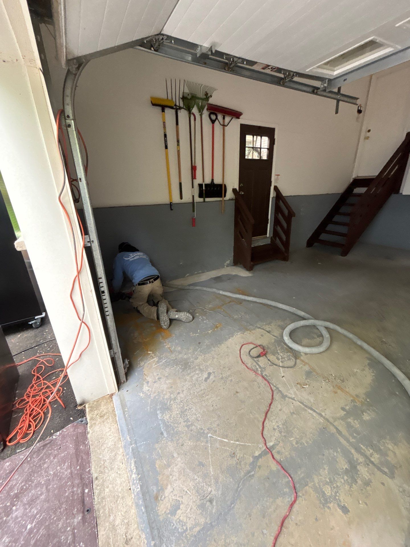 Travertine Polyurea Garage Floor Coating in Randolph, New Jersey by Spectrum Painting, LLC