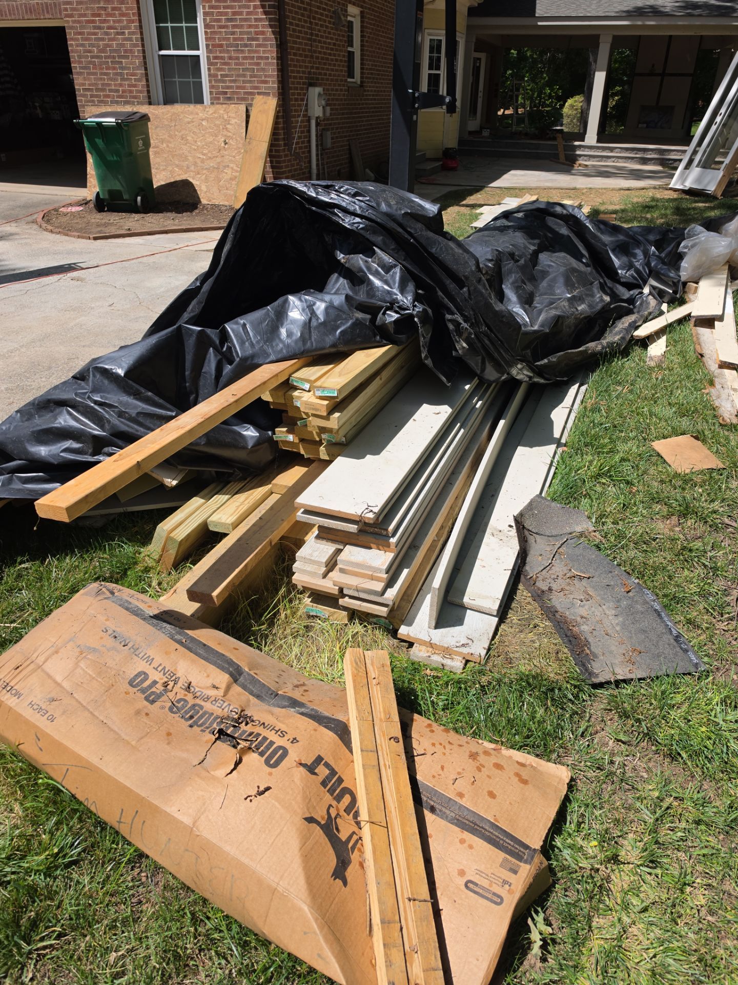 Job site clean up in Charlotte by Badger Hauling
