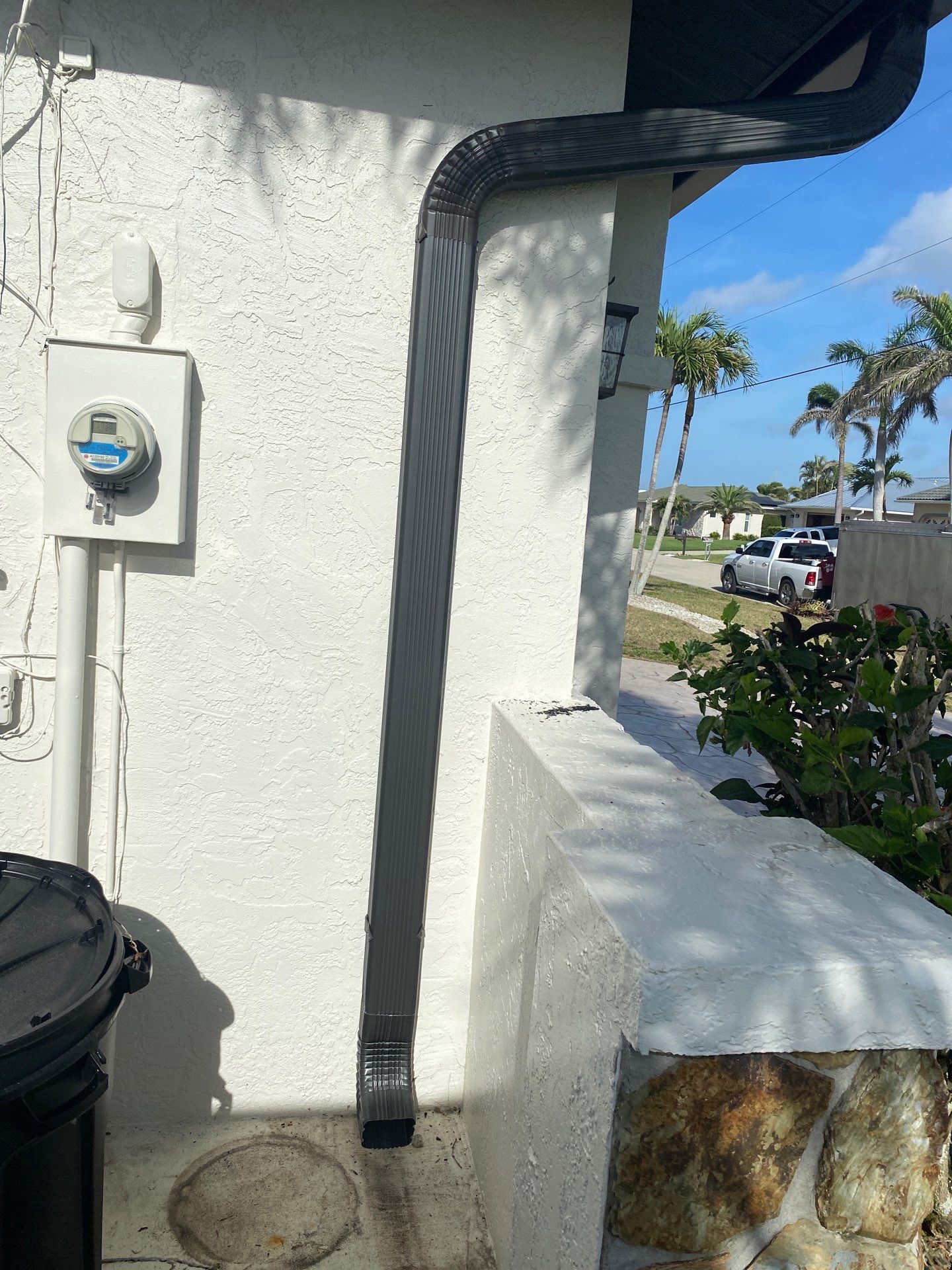 Black Seamless Gutters for Modern Homes in Punta Gorda by Gutter Professors