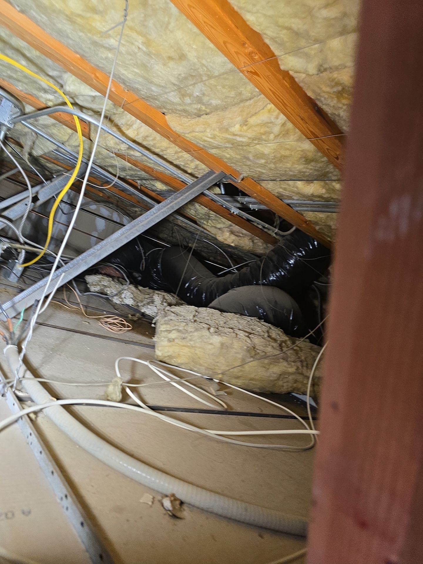 Installation of New Piping in Ceiling by Us Plumbing 