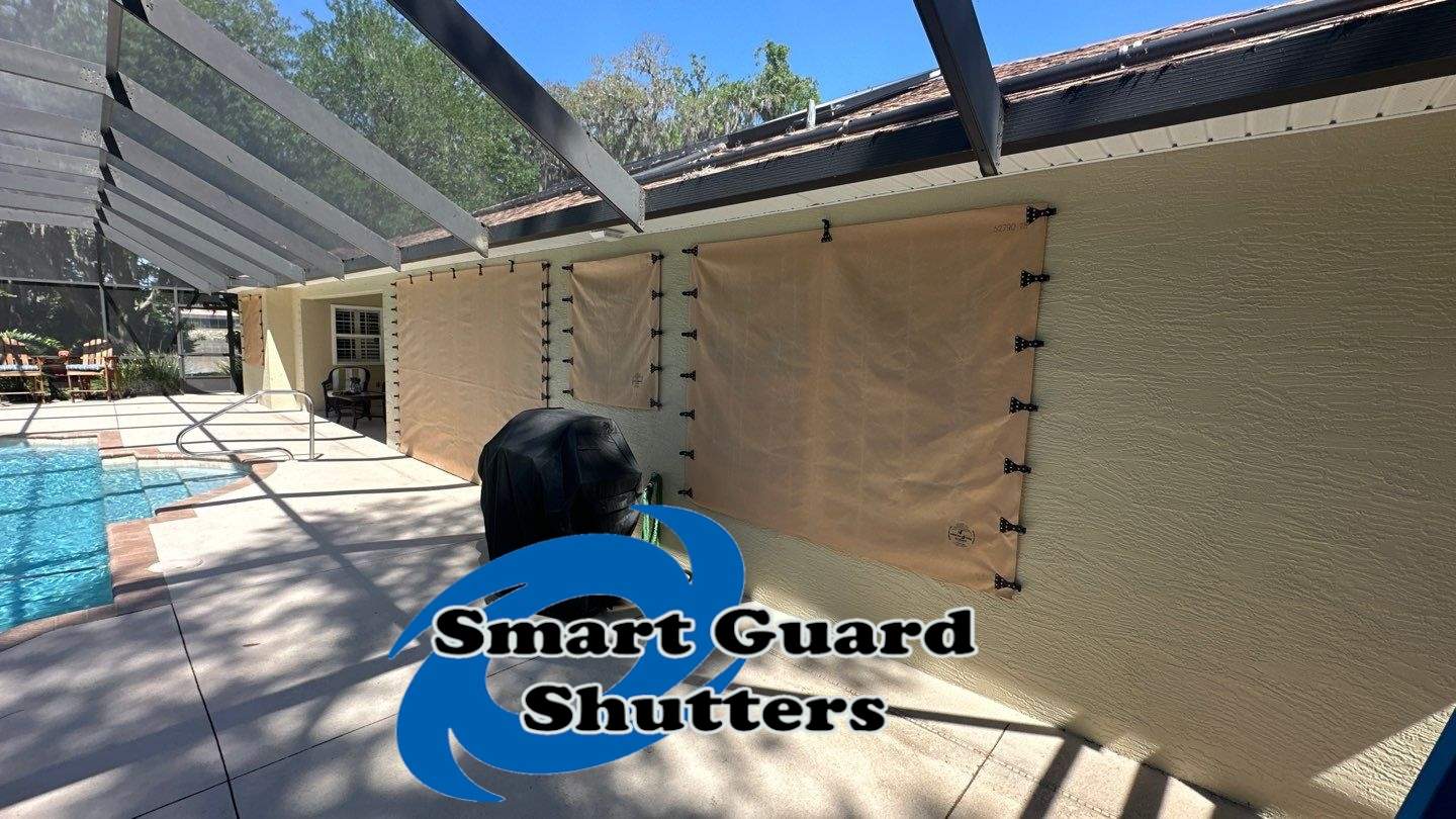 Hurricane Fabric in Tan by Smart Guard Shutters