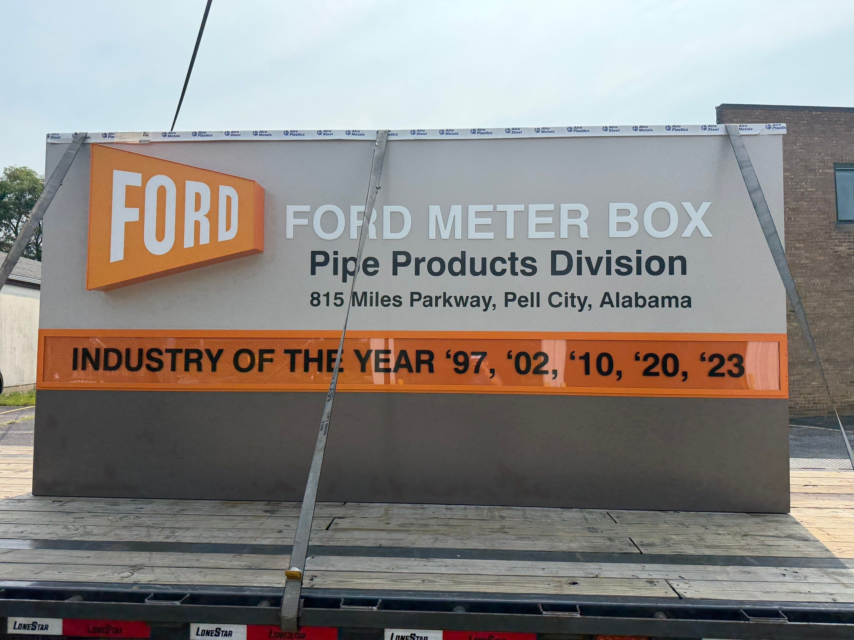 Monument Signage Installation and Site Wayfinding for Ford Meter Box by Hayes Design co