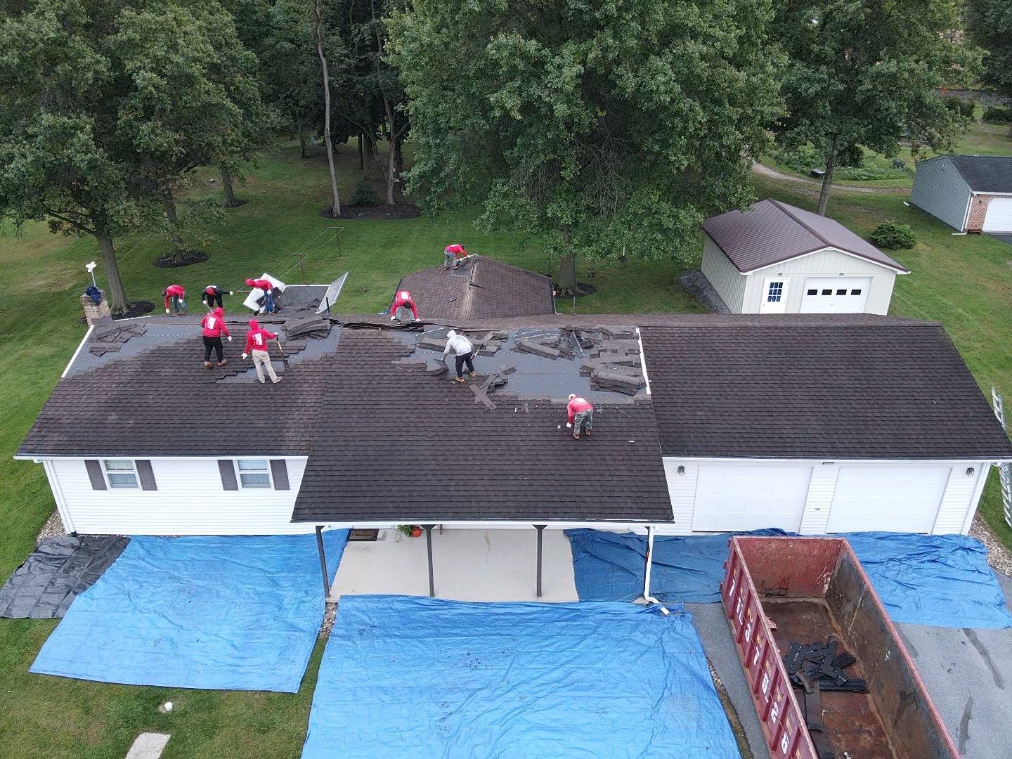 Residential GAF Timberline HDZ Shingle Roof Installation in Walnut Bottom by Teflon Roofing