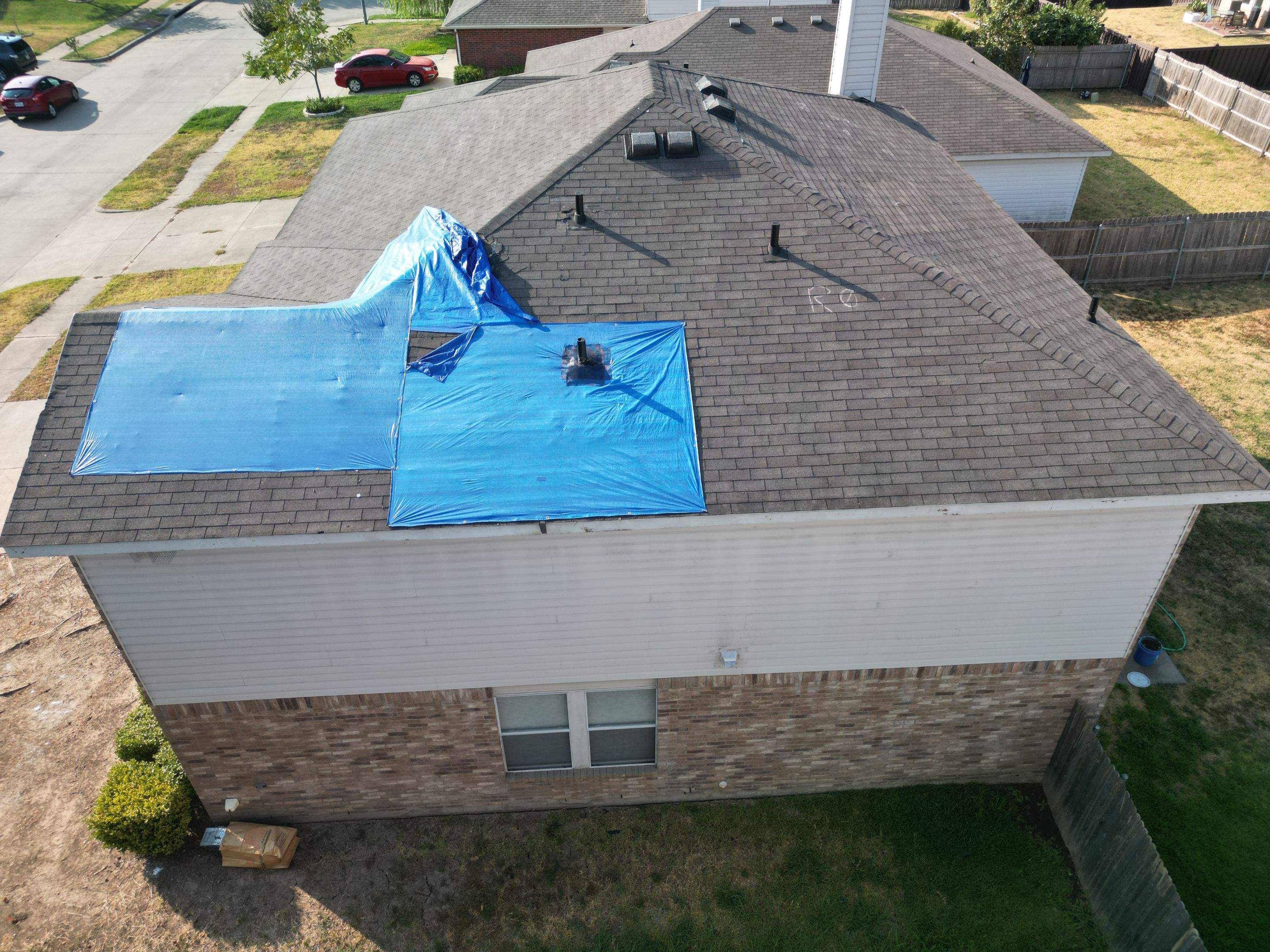 Full Roof Replacement, Chimney Rebuild and Interior Damage Replacement by First United Roofing & Construction