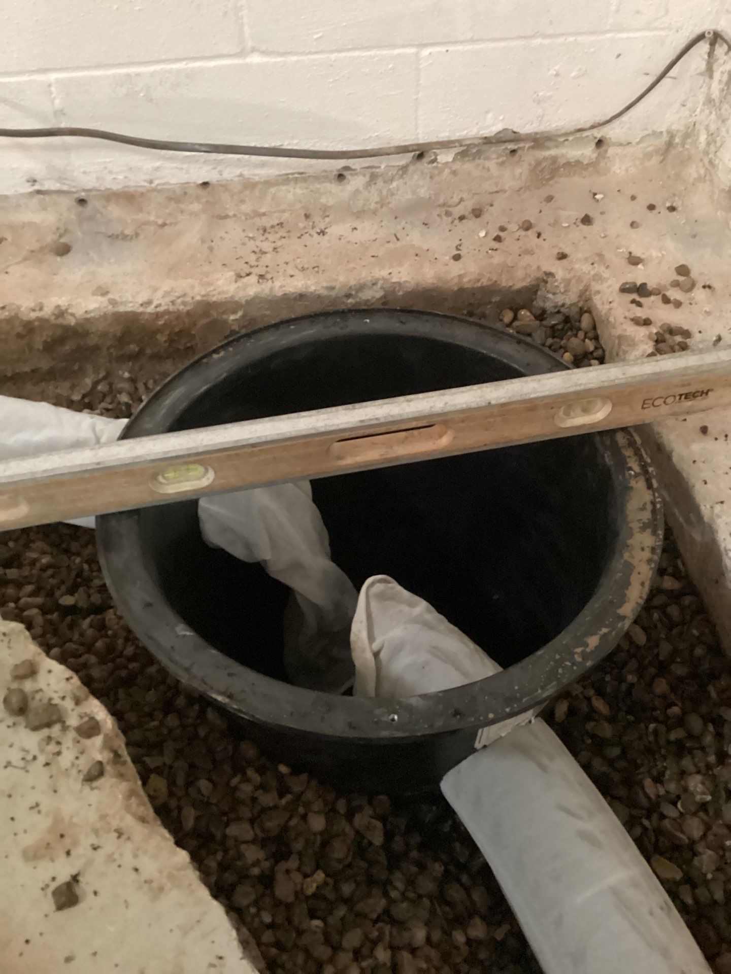 Drain tile in Woodbury by Waterproofing Northeast