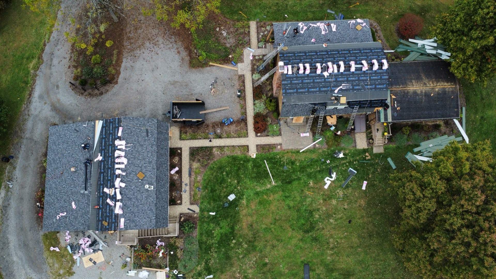 House and Barn Shingle Roof Replacement in Tarentum, PA by MAT Roofing