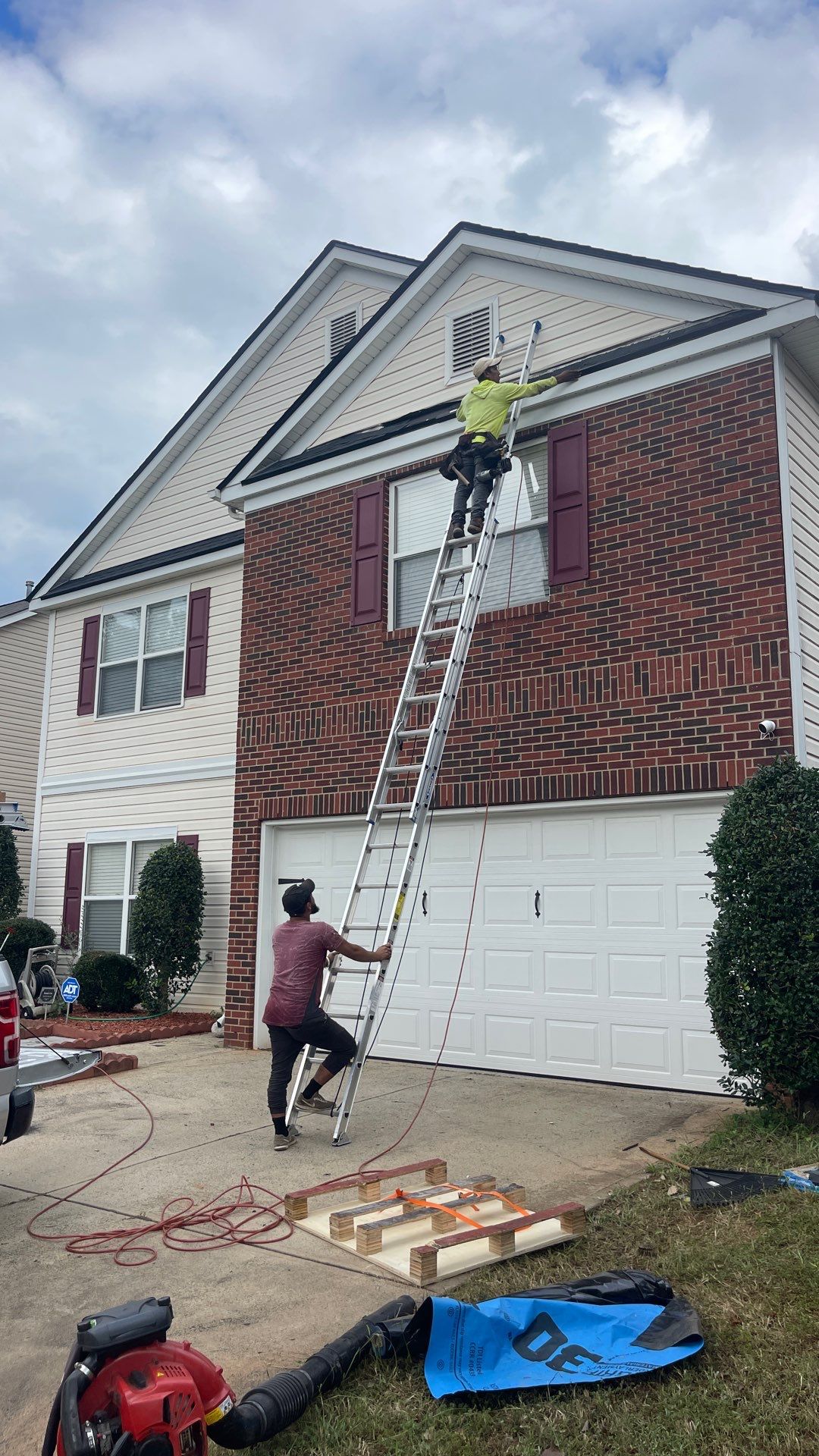 Roof and gutter replacement and interior repair by hail and wind damage by Just Brilliant Restoration JBR