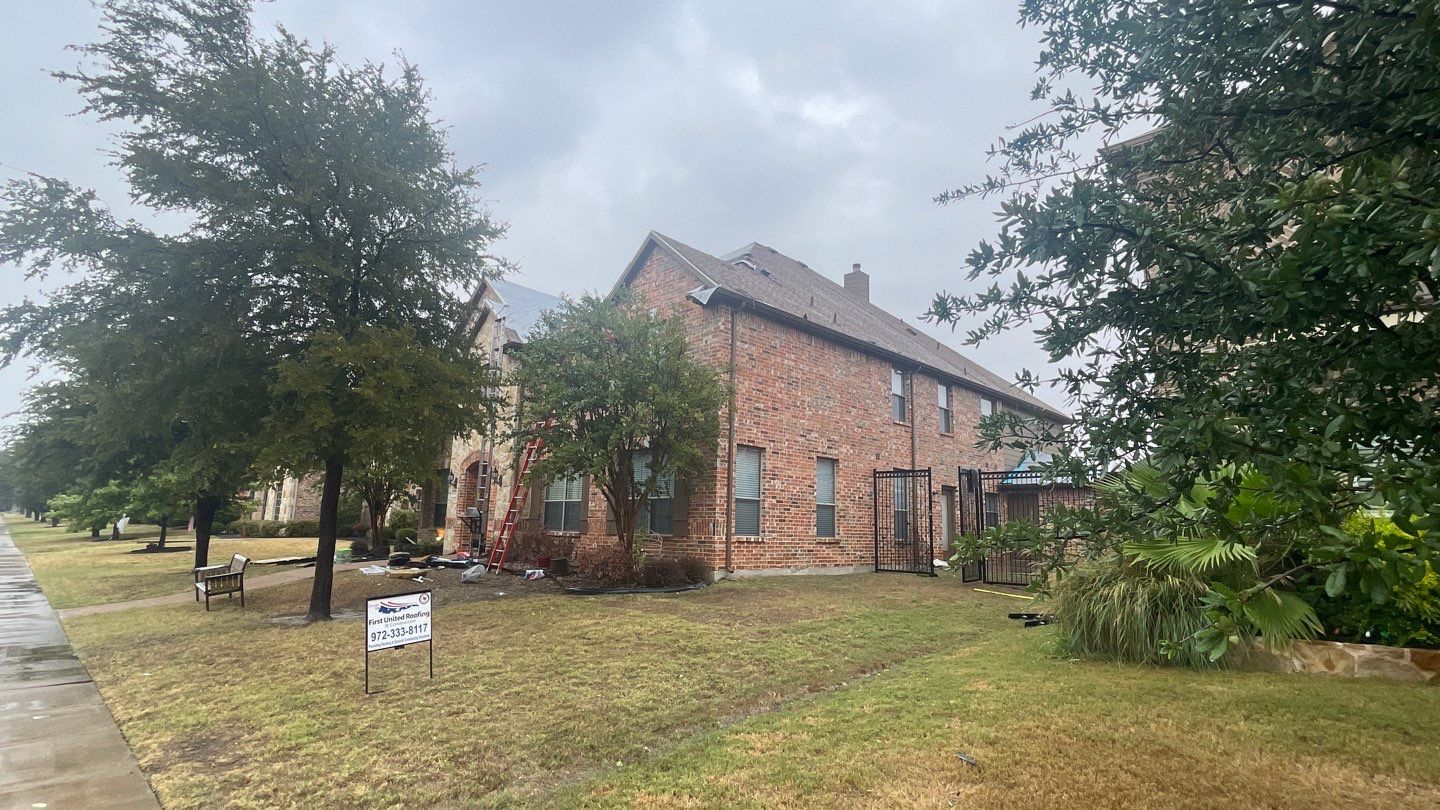 Storm Roof Damage Replacement in Frisco by First United Roofing & Construction