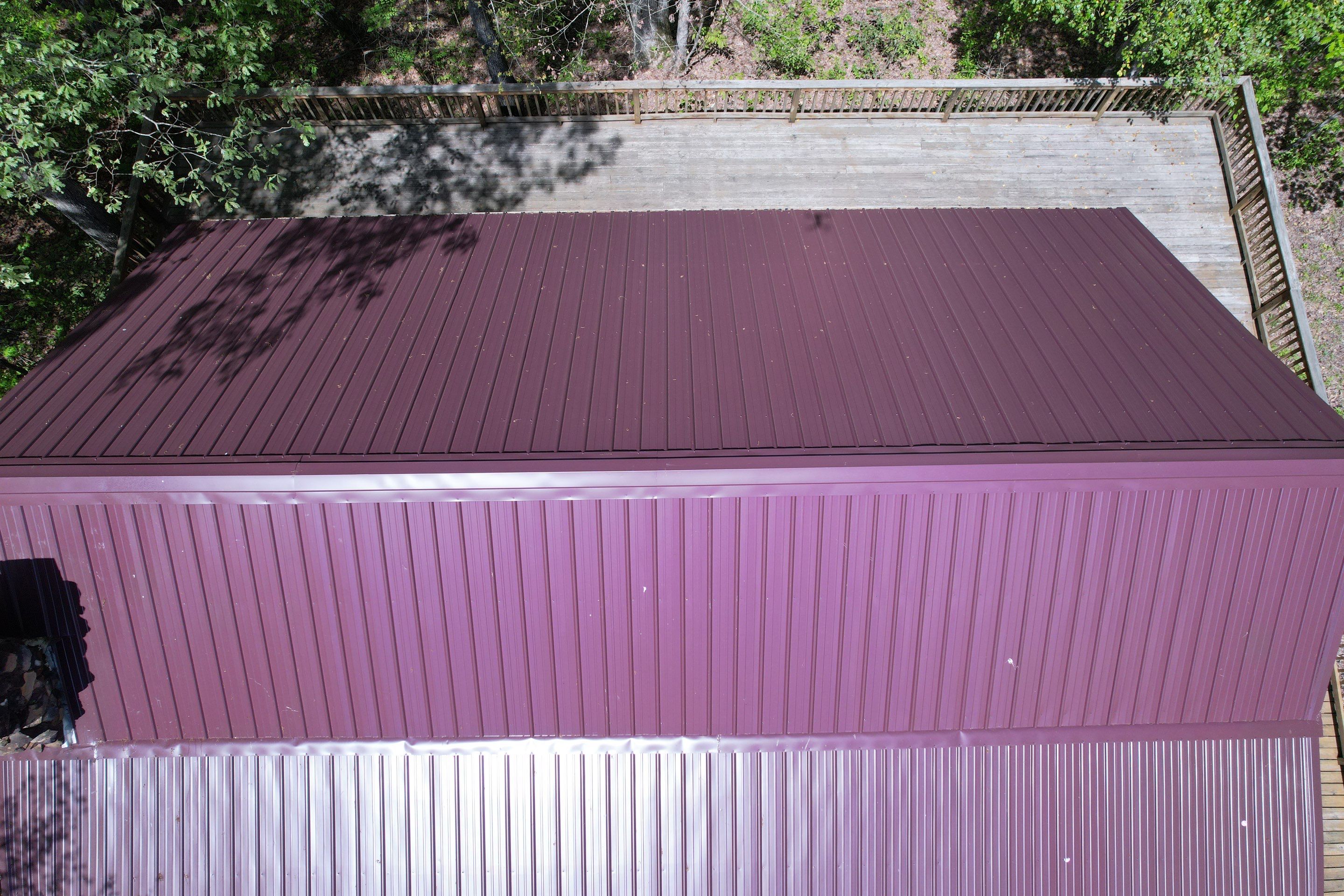 Residential Roofing Installation using Aluminum Roofing panels by Hostetler Roofing