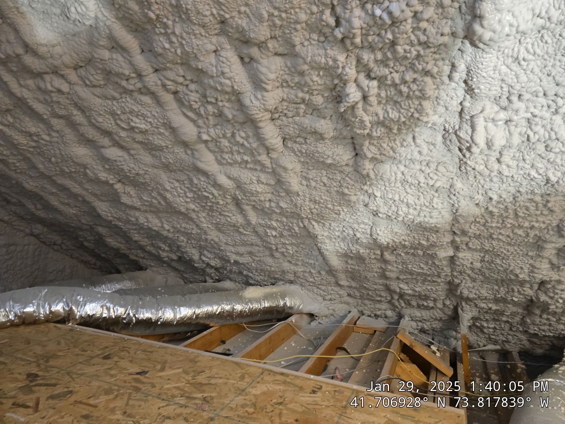 Attic Insulation using open cell spray foam by NYS Foam & Energy