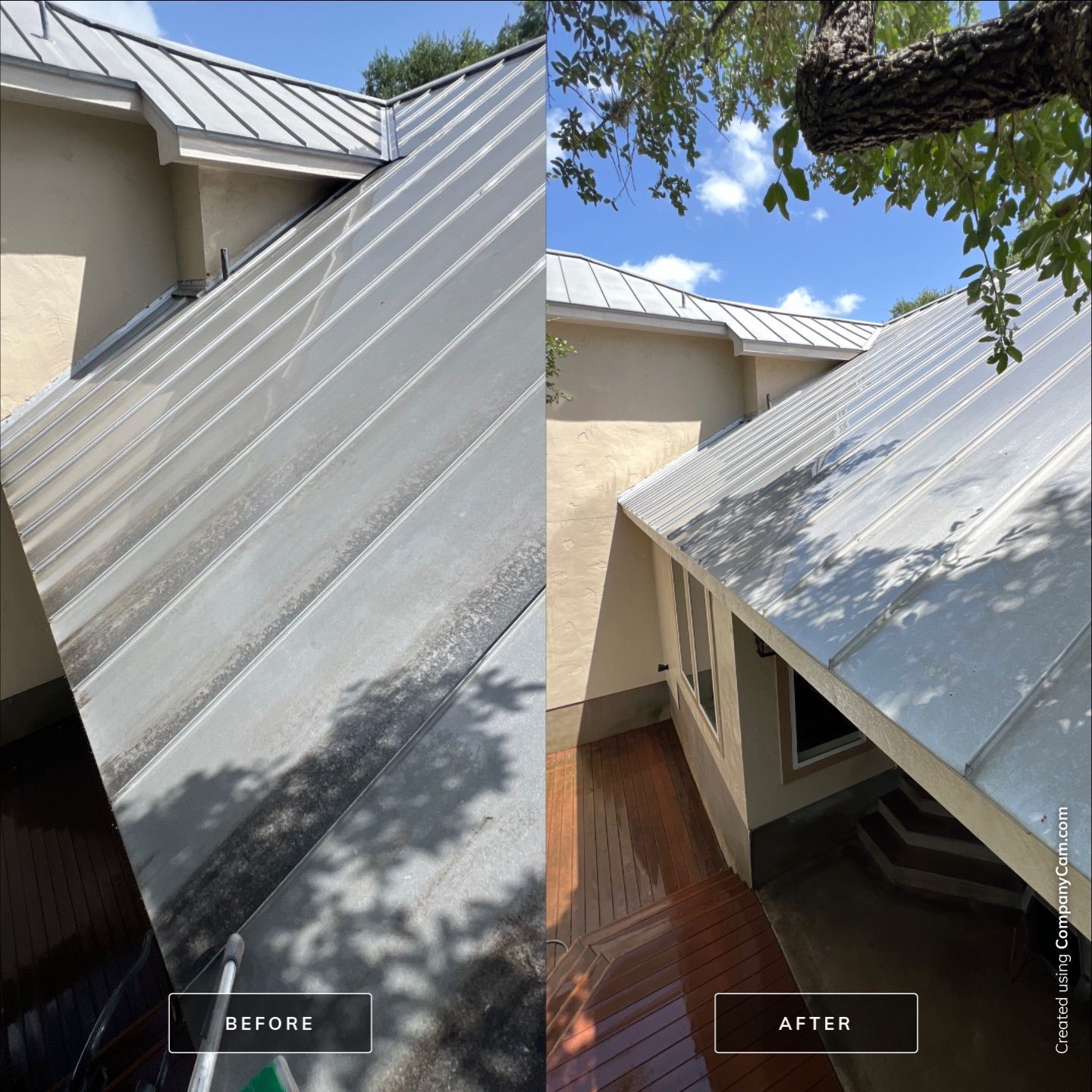 Metal Roof Wash Project in Boerne by Bright Choice
